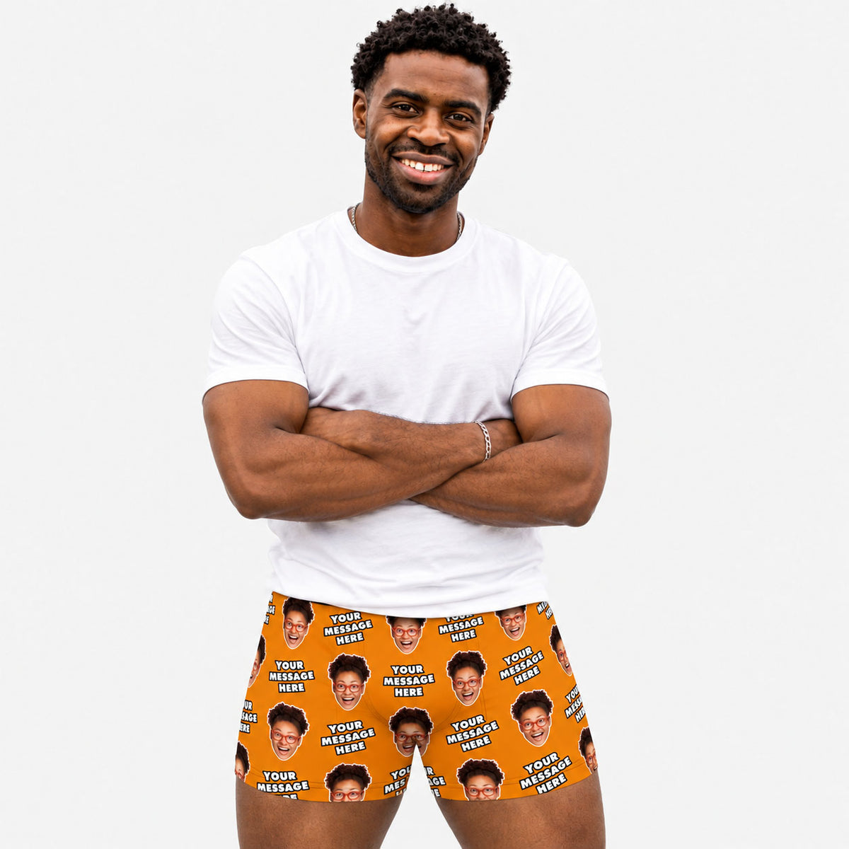 Your Personalised Message and Face Boxers