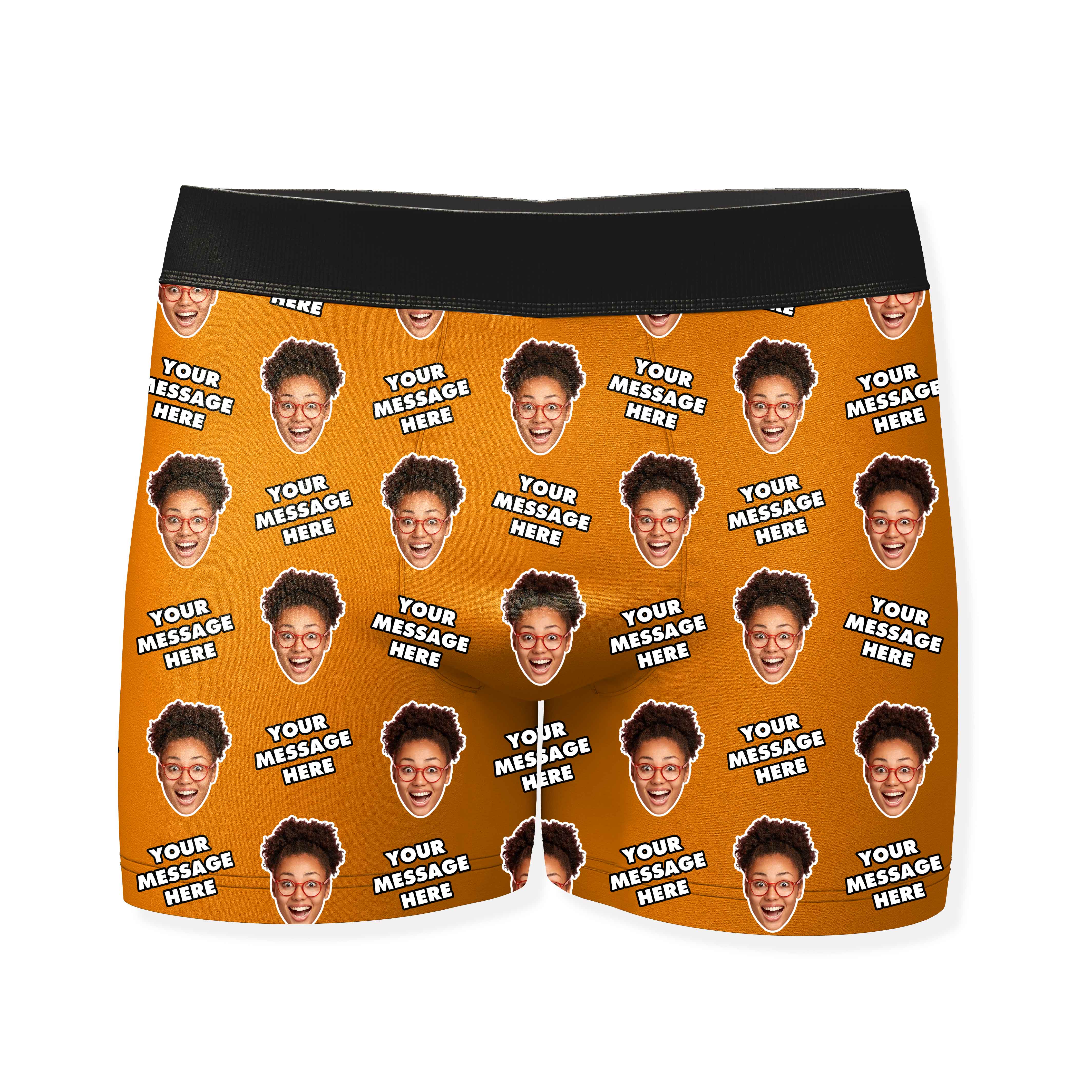 Your Personalised Message and Face Boxers