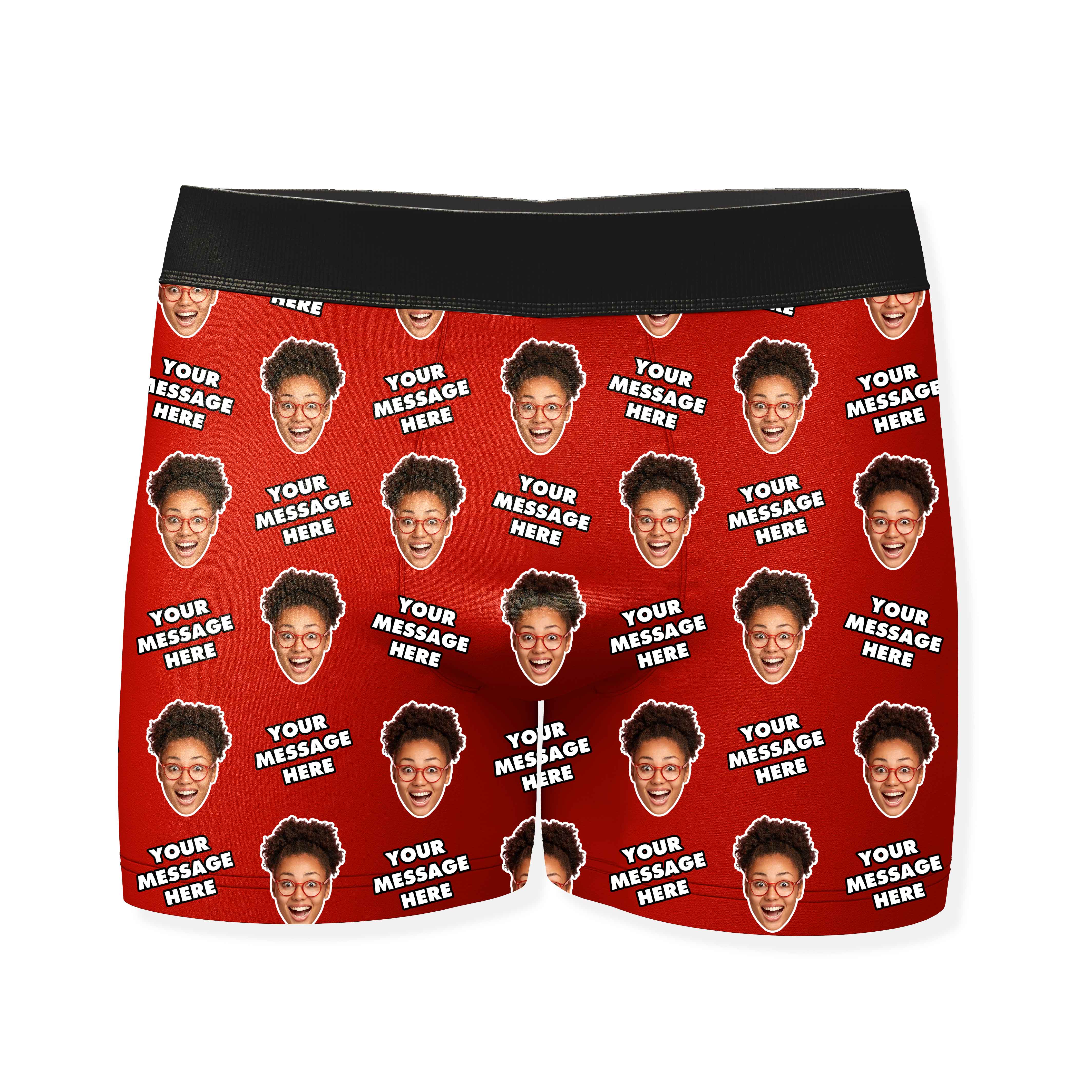 Your Personalised Message and Face Boxers