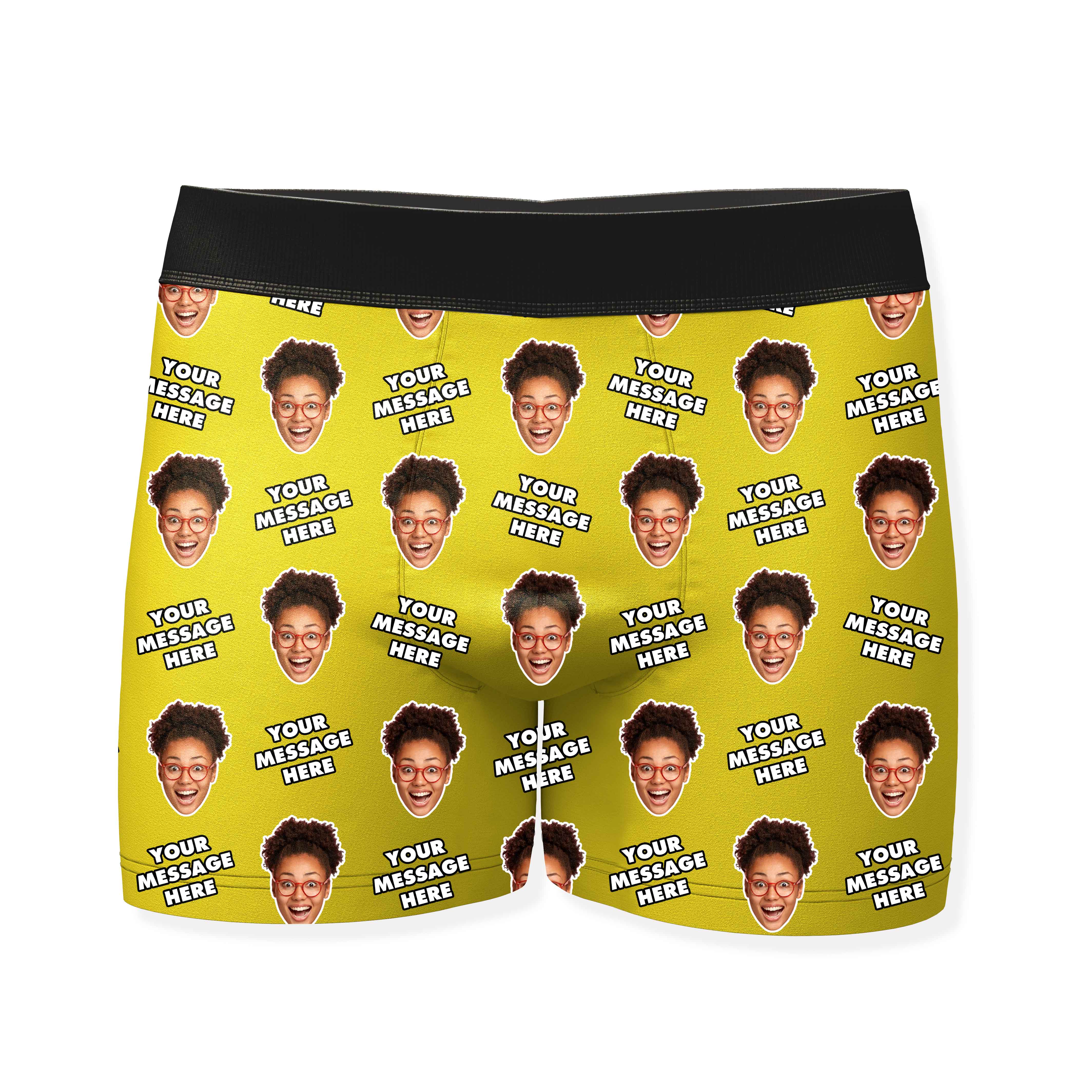 Your Personalised Message and Face Boxers