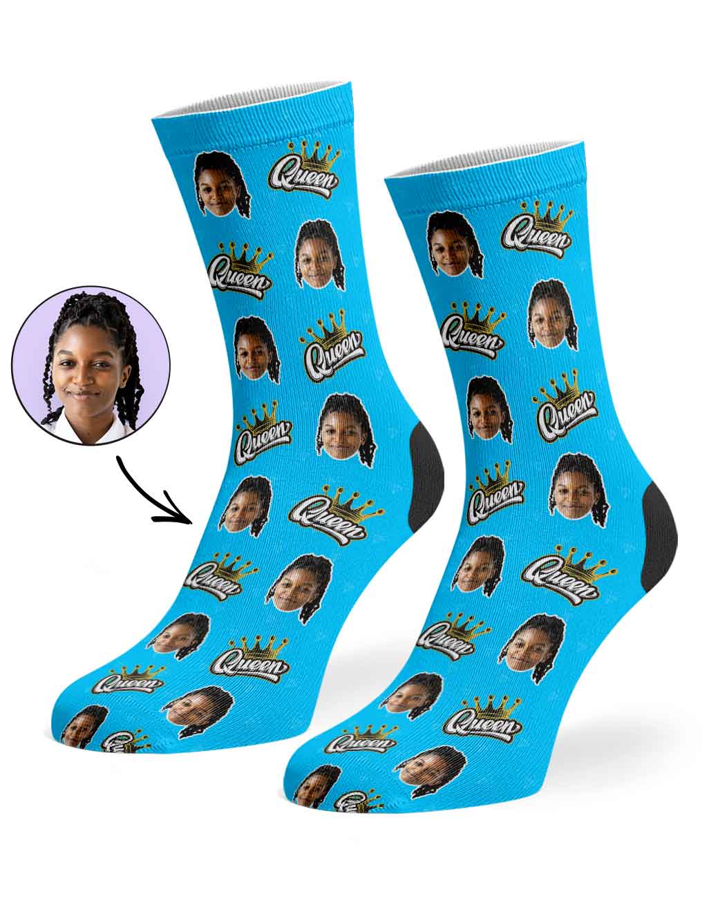 Queen Face Socks