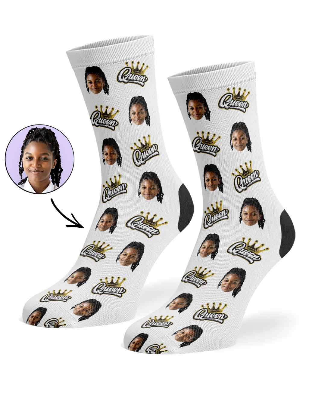 Queen Face Socks