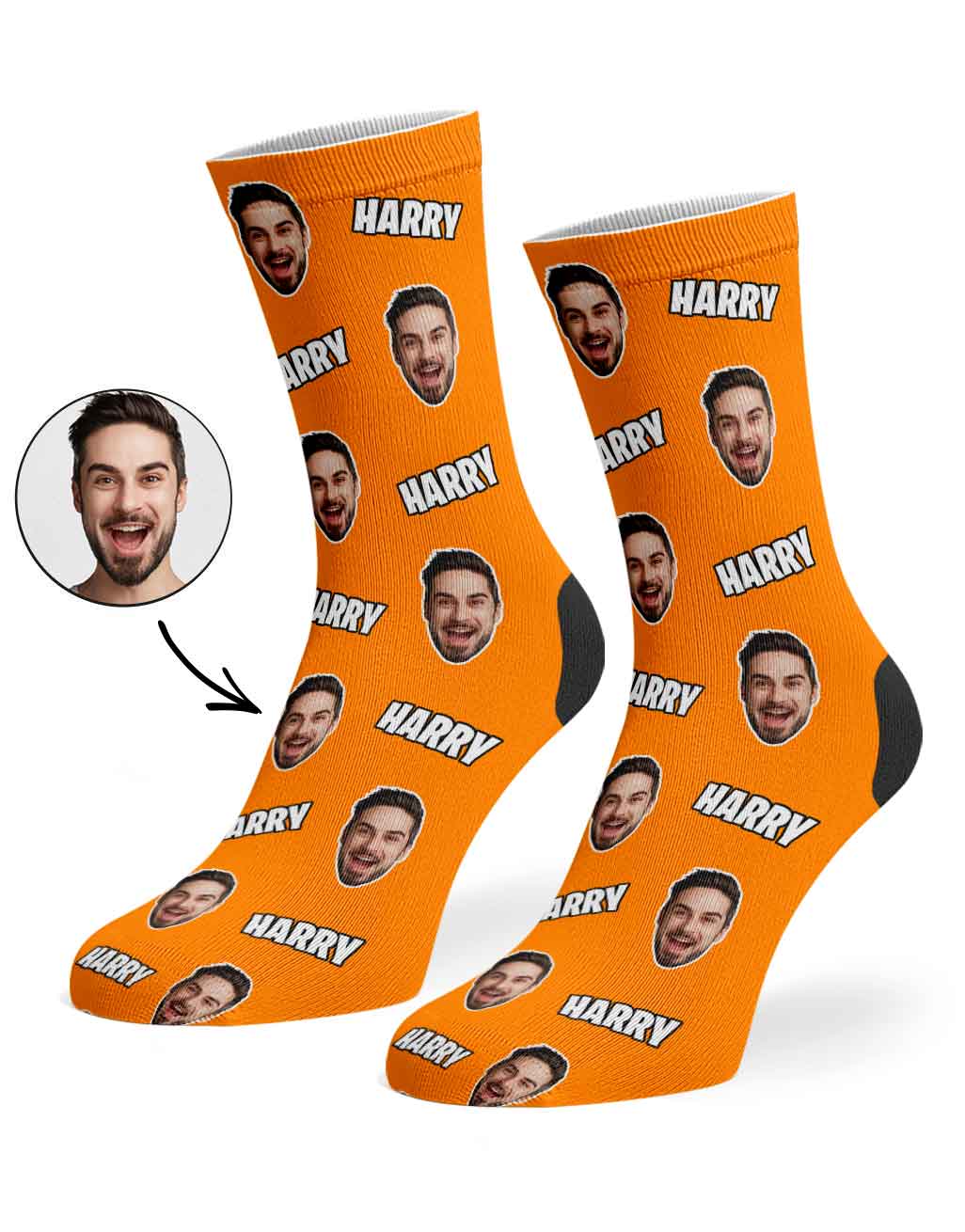 Your Name & Face Personalised Socks