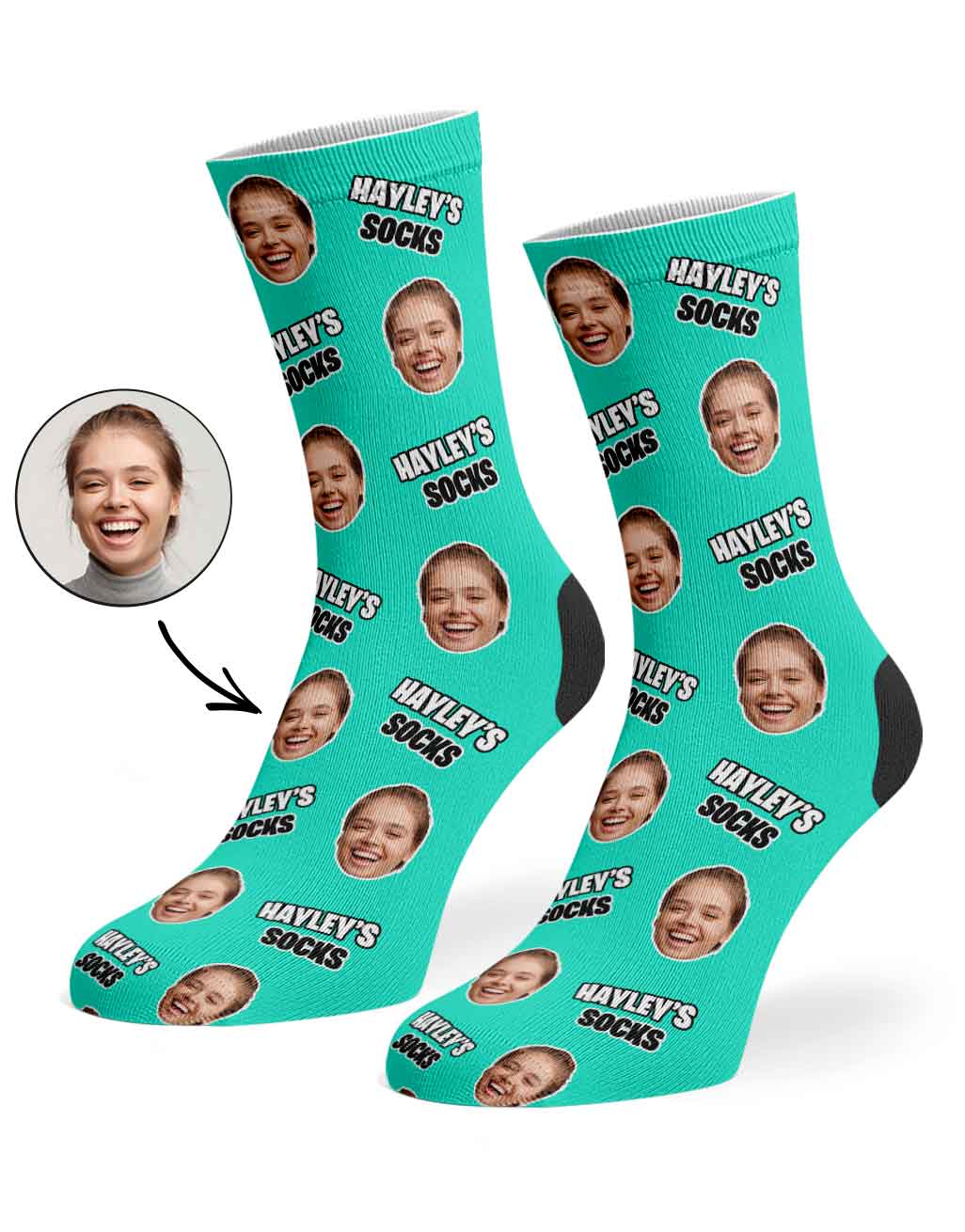 Your Socks Personalised Your Name & Face
