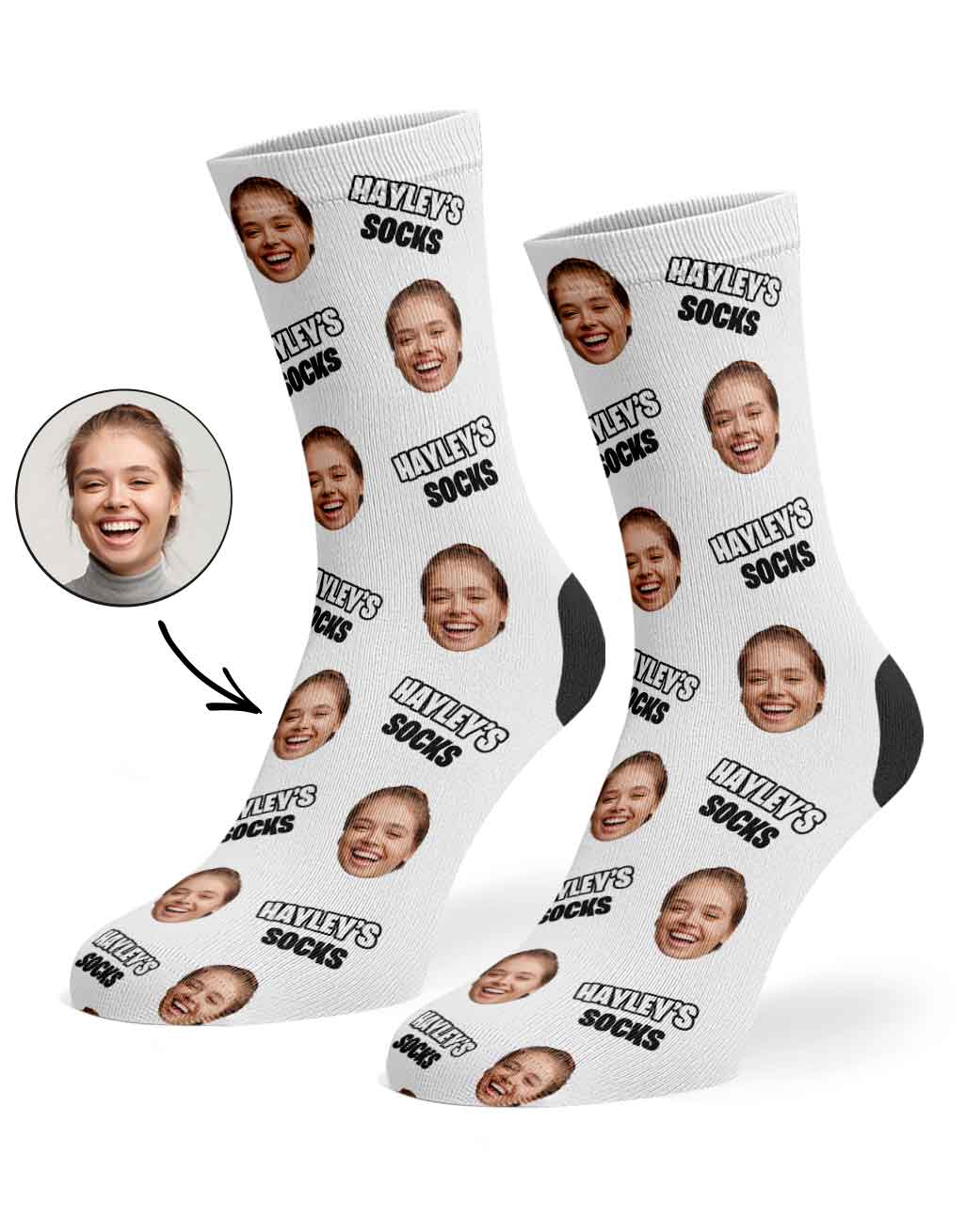 Your Socks Personalised Your Name & Face