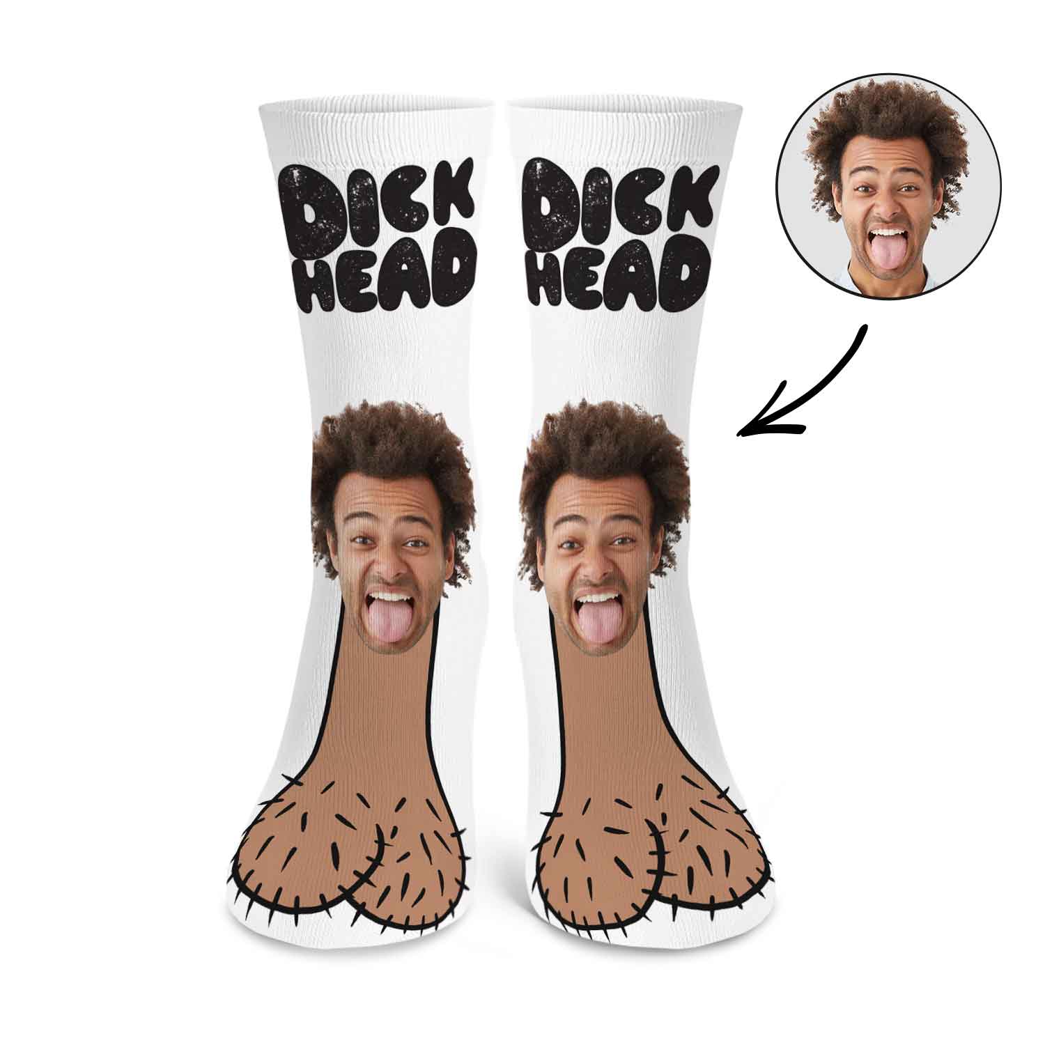 Dickhead Custom Face Socks