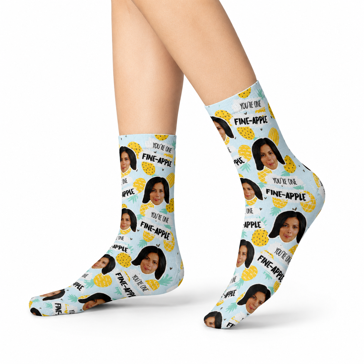 Fine-Apple Face Socks