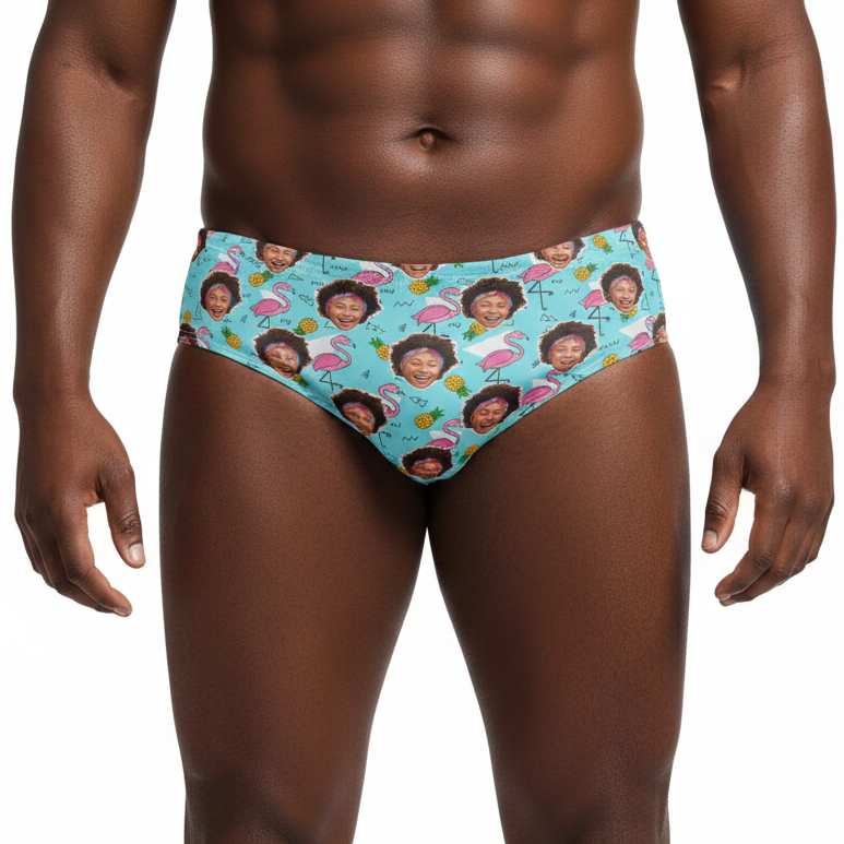 Flamingo Custom Swim Trunks