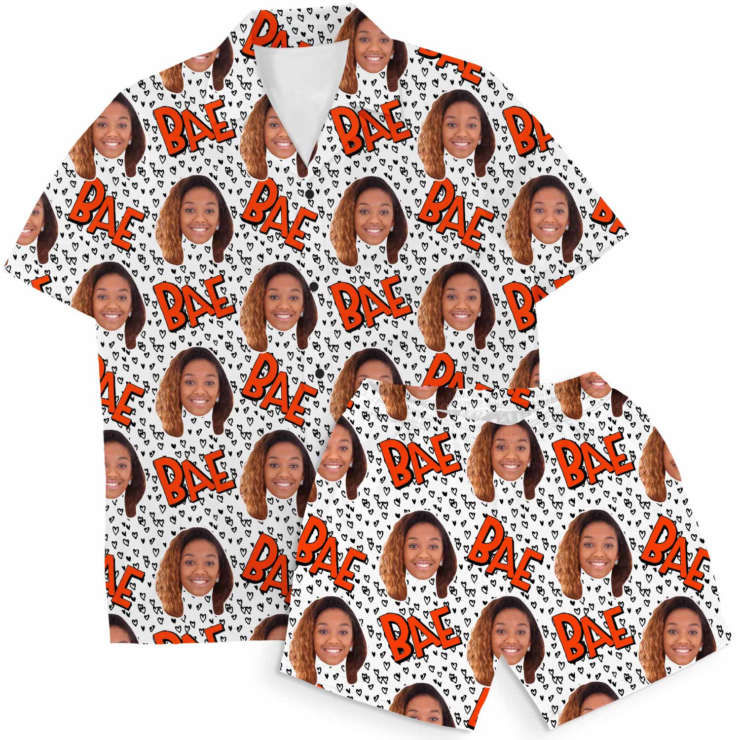 Bae Personalised Hawaiian Shirt Shorts Set