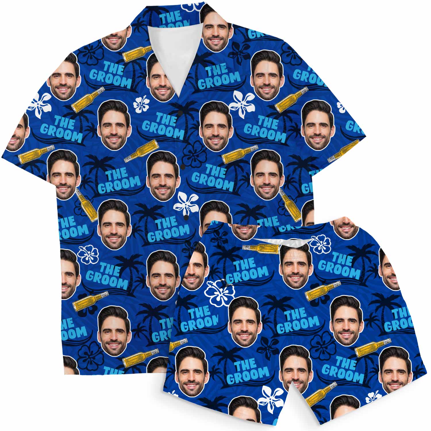 The Groom Personalised Hawaiian Shirt Shorts Set