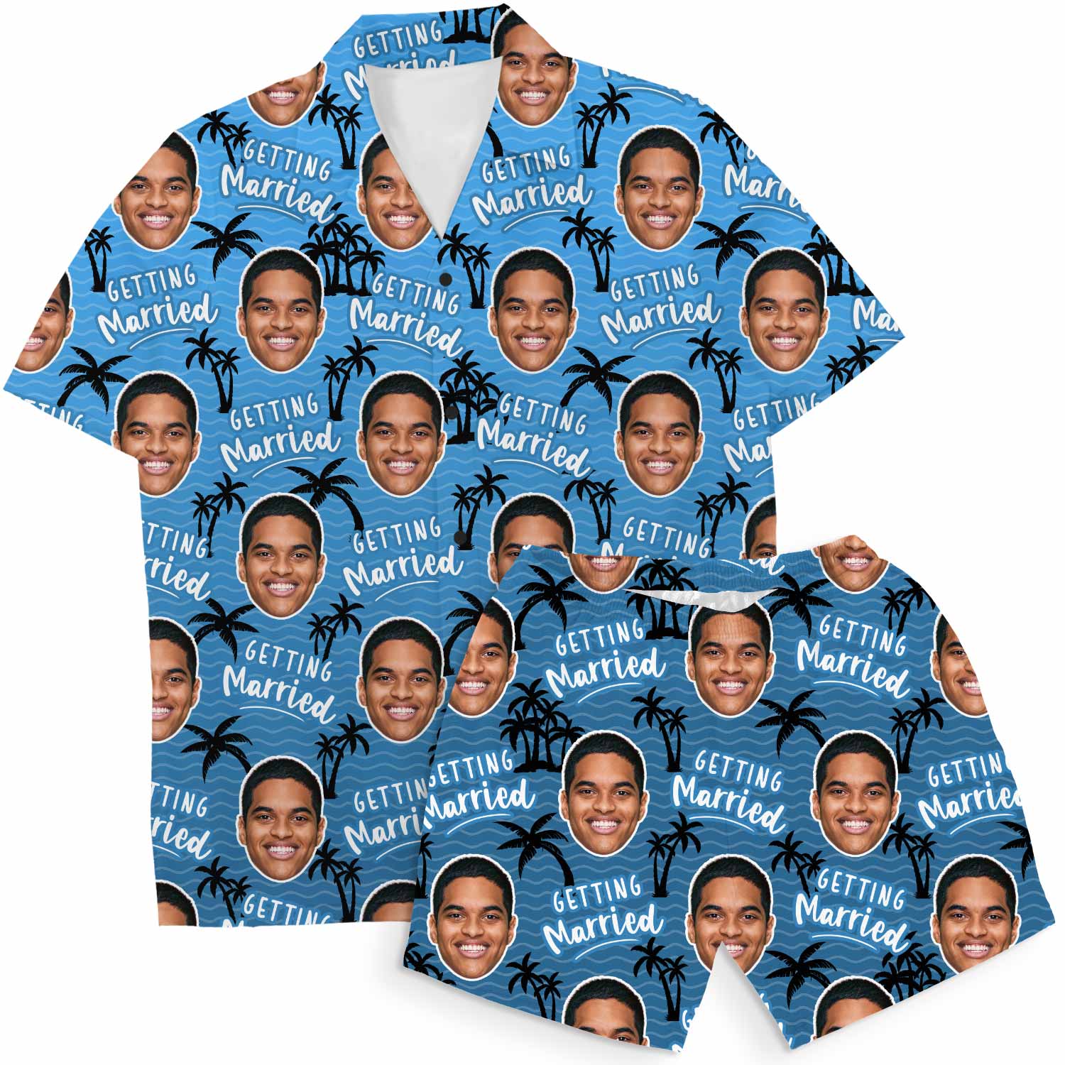 Getting Married Personalised Hawaiian Shirt Shorts Set
