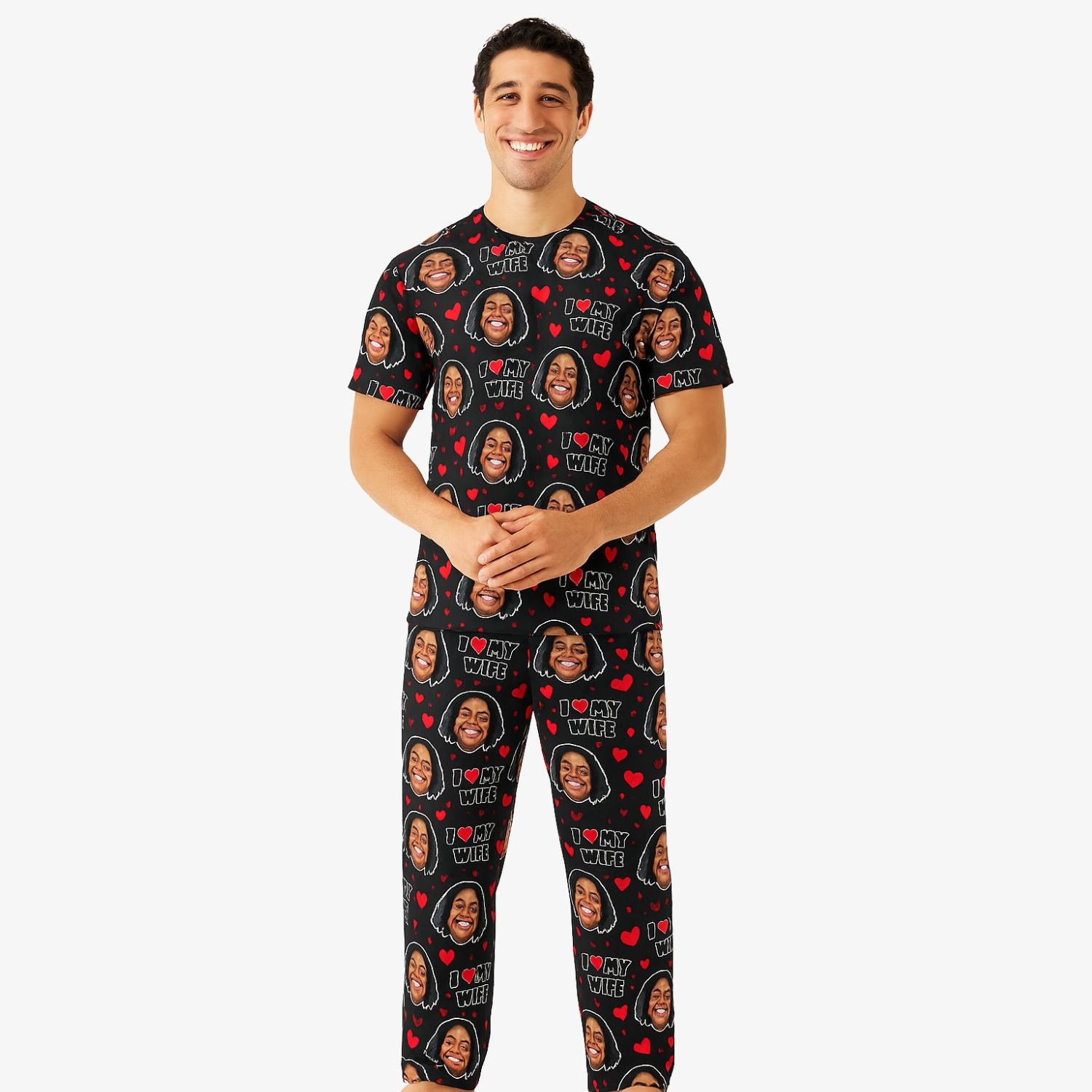 Men's I Love My Wife Pyjamas - Trouser Set