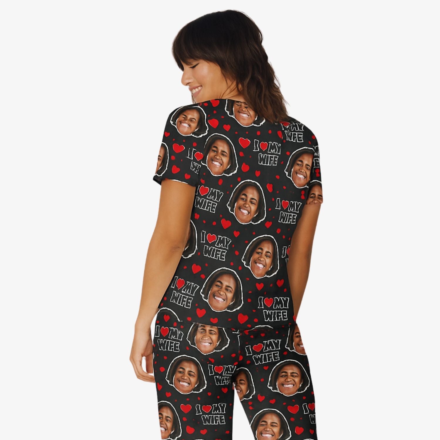 Women's I Love My Wife personalised Pyjamas