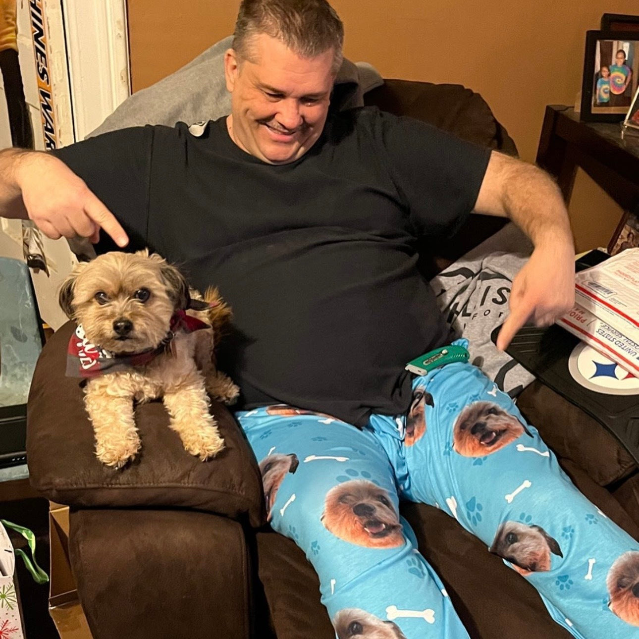 Spurs Navy Men's Personalised PJ Bottoms