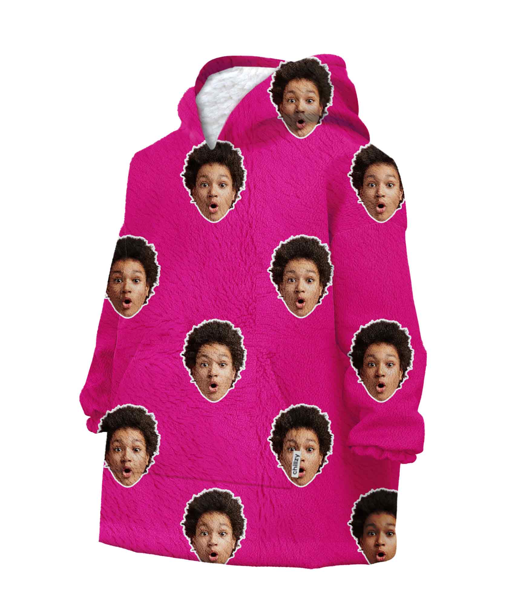 Your Face Chillzy Kids Hoodie Blanket