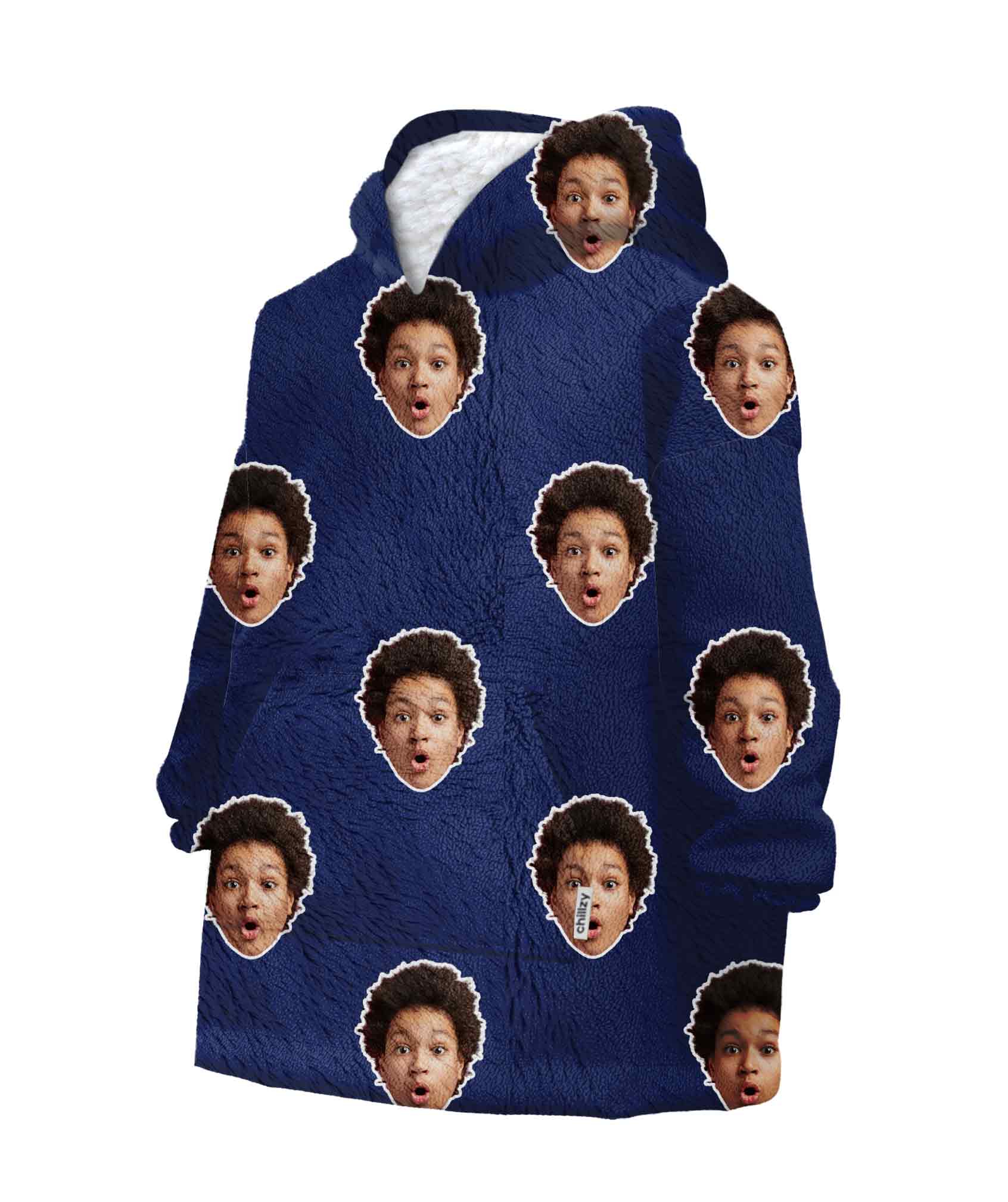 Your Face Chillzy Kids Hoodie Blanket