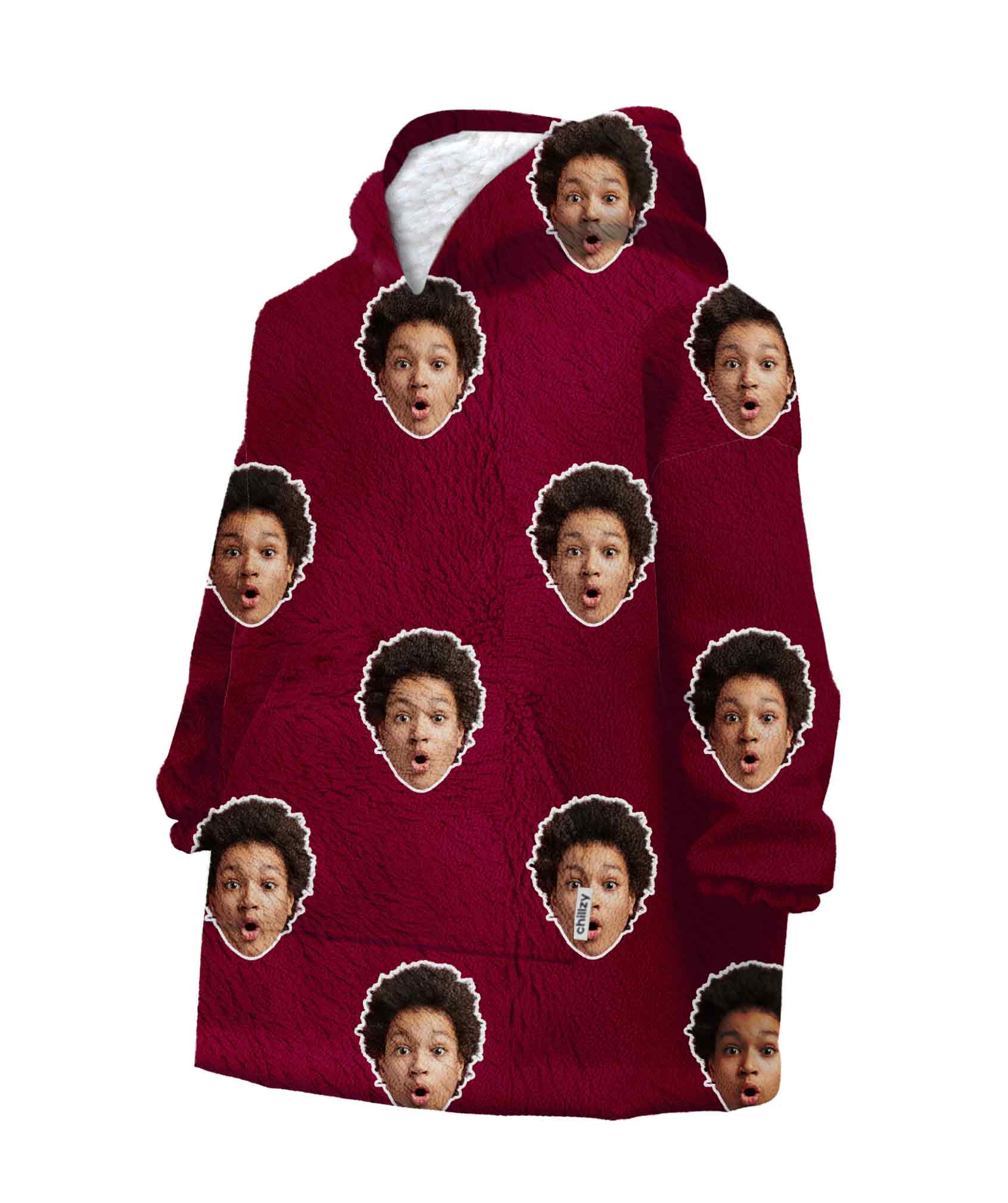 Your Face Chillzy Kids Hoodie Blanket
