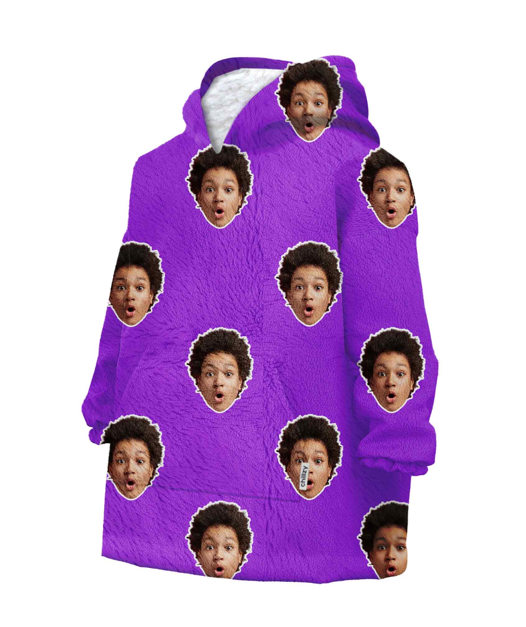 Your Face Chillzy Kids Hoodie Blanket