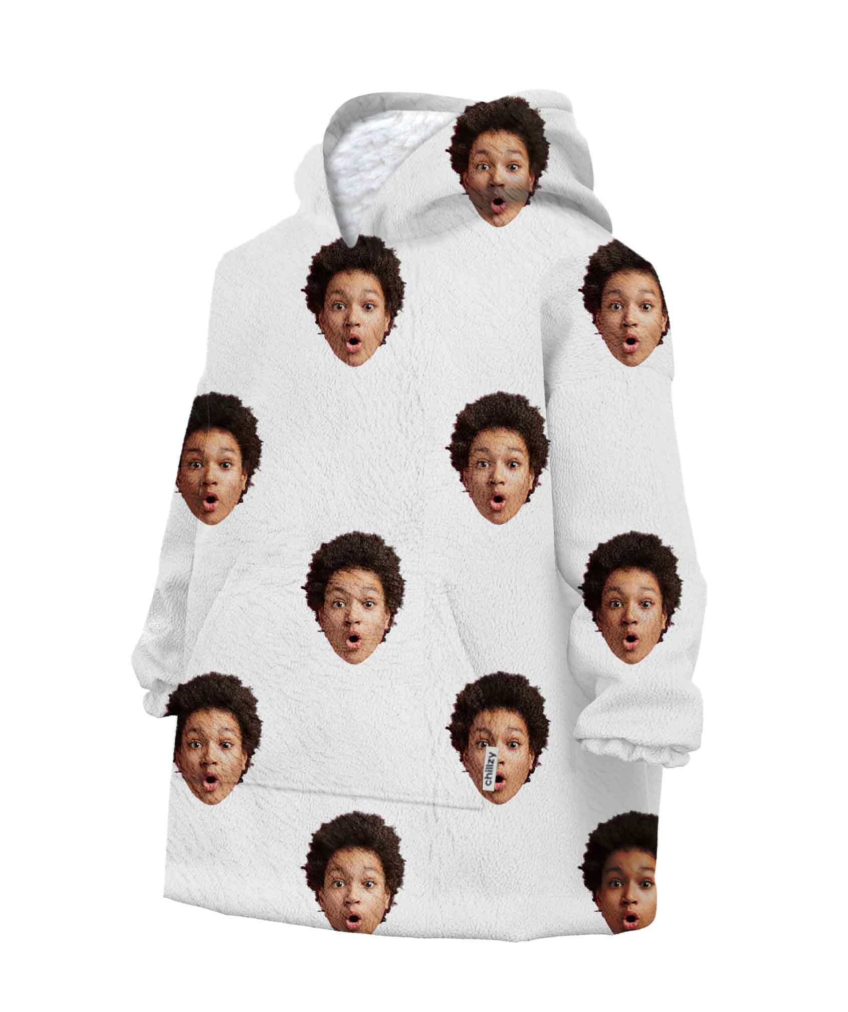 Your Face Chillzy Kids Hoodie Blanket