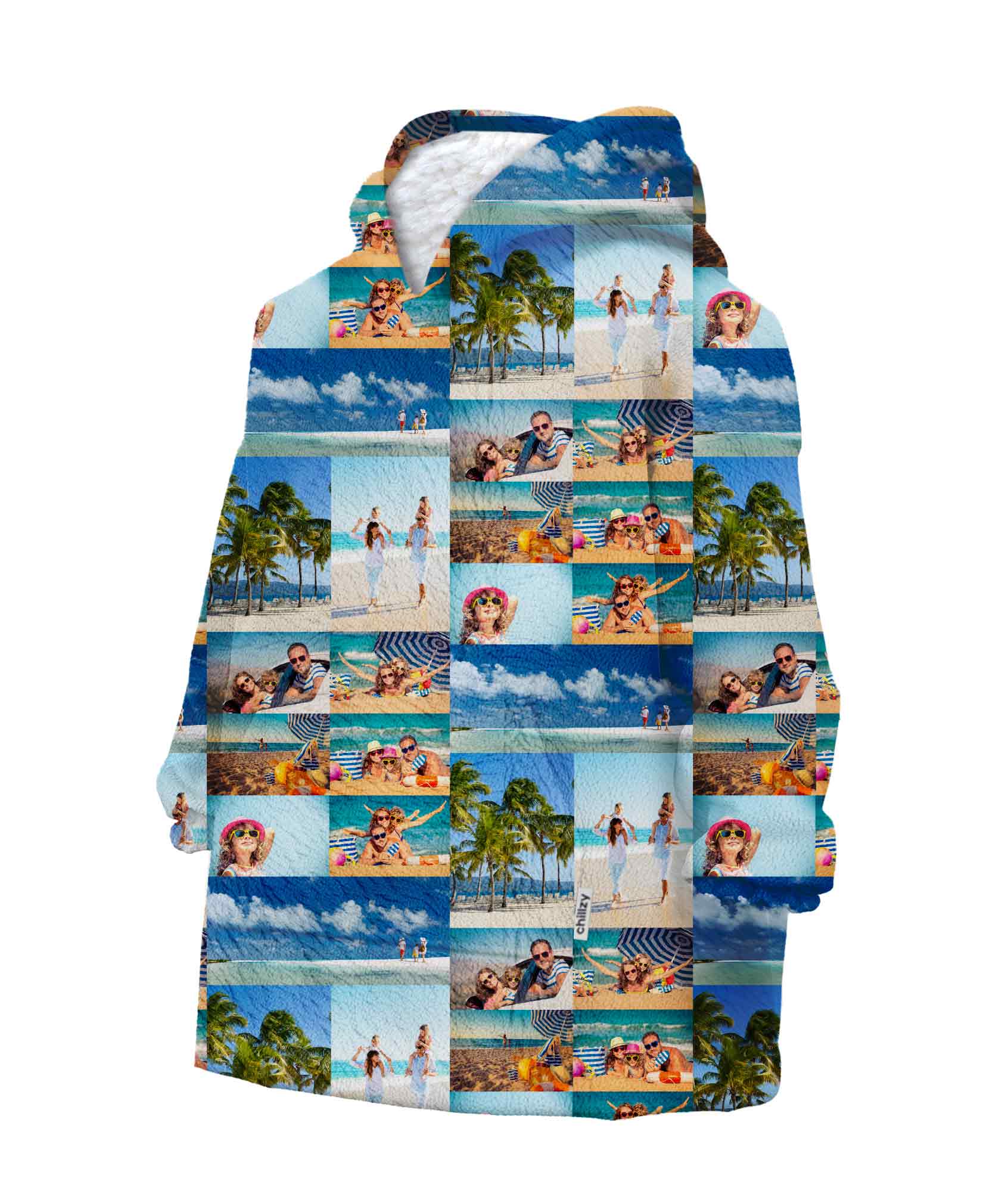 Your Photo Collage Chillzy Kids Hoodie Blanket