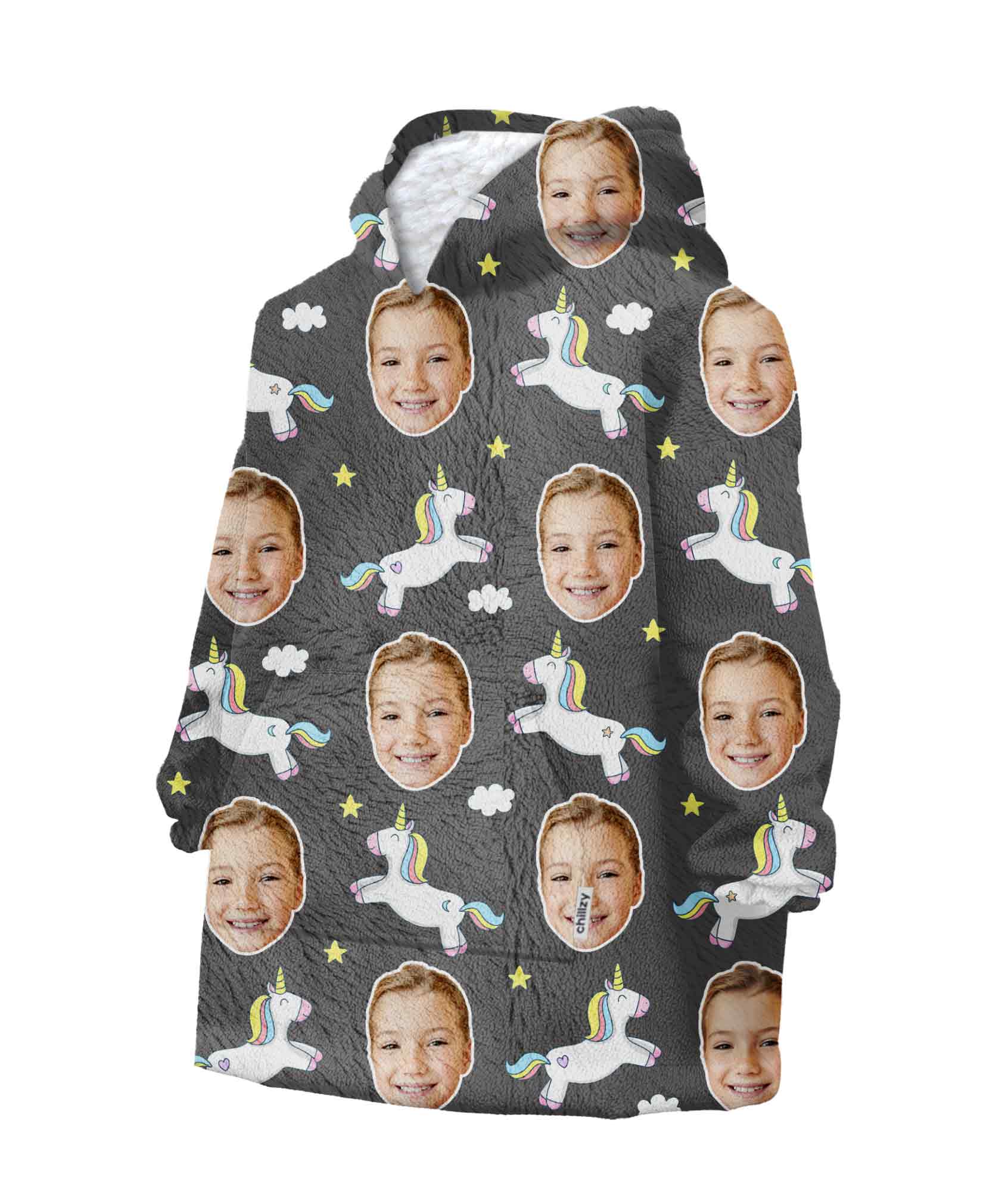 Unicorn Kids Chillzy Kids Hoodie Blanket