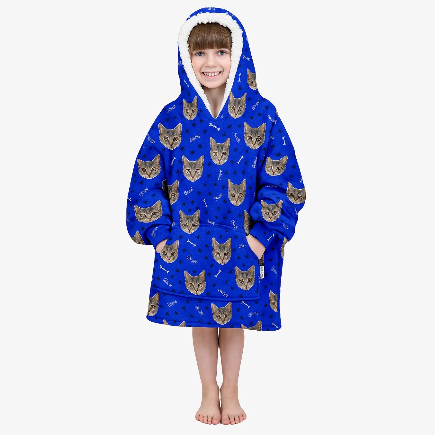 Your Cat Chillzy Kids personalised Hoodie Blanket
