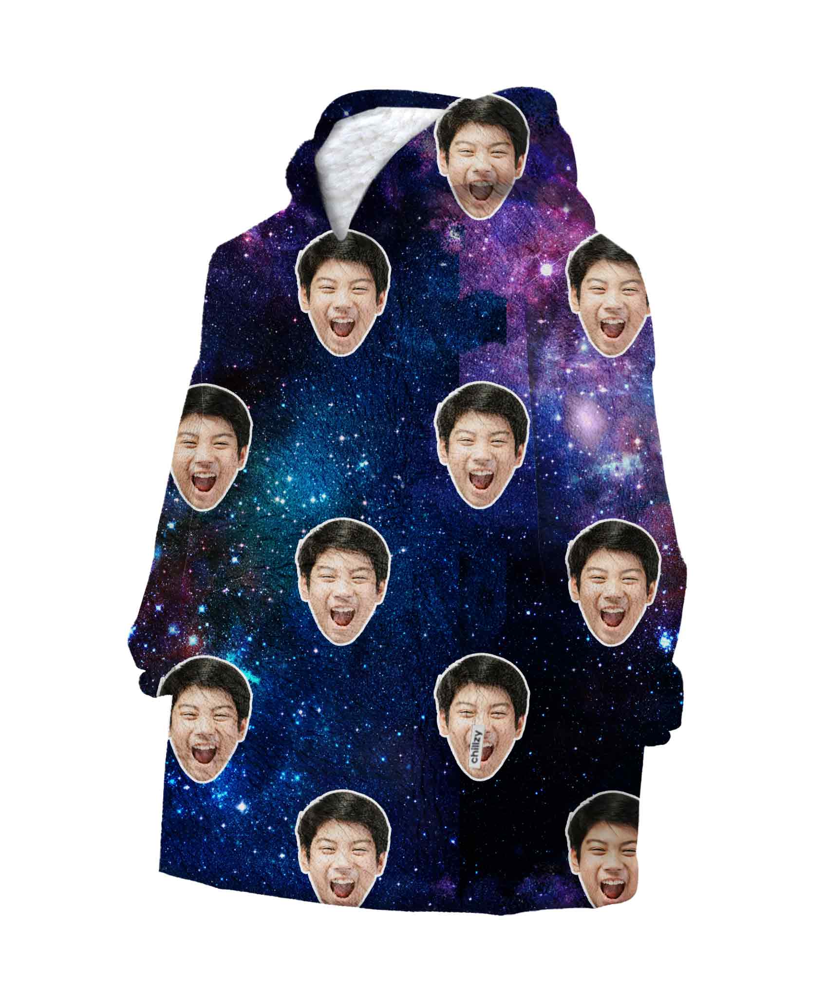 Space Galaxy Kids Hoodie Blanket