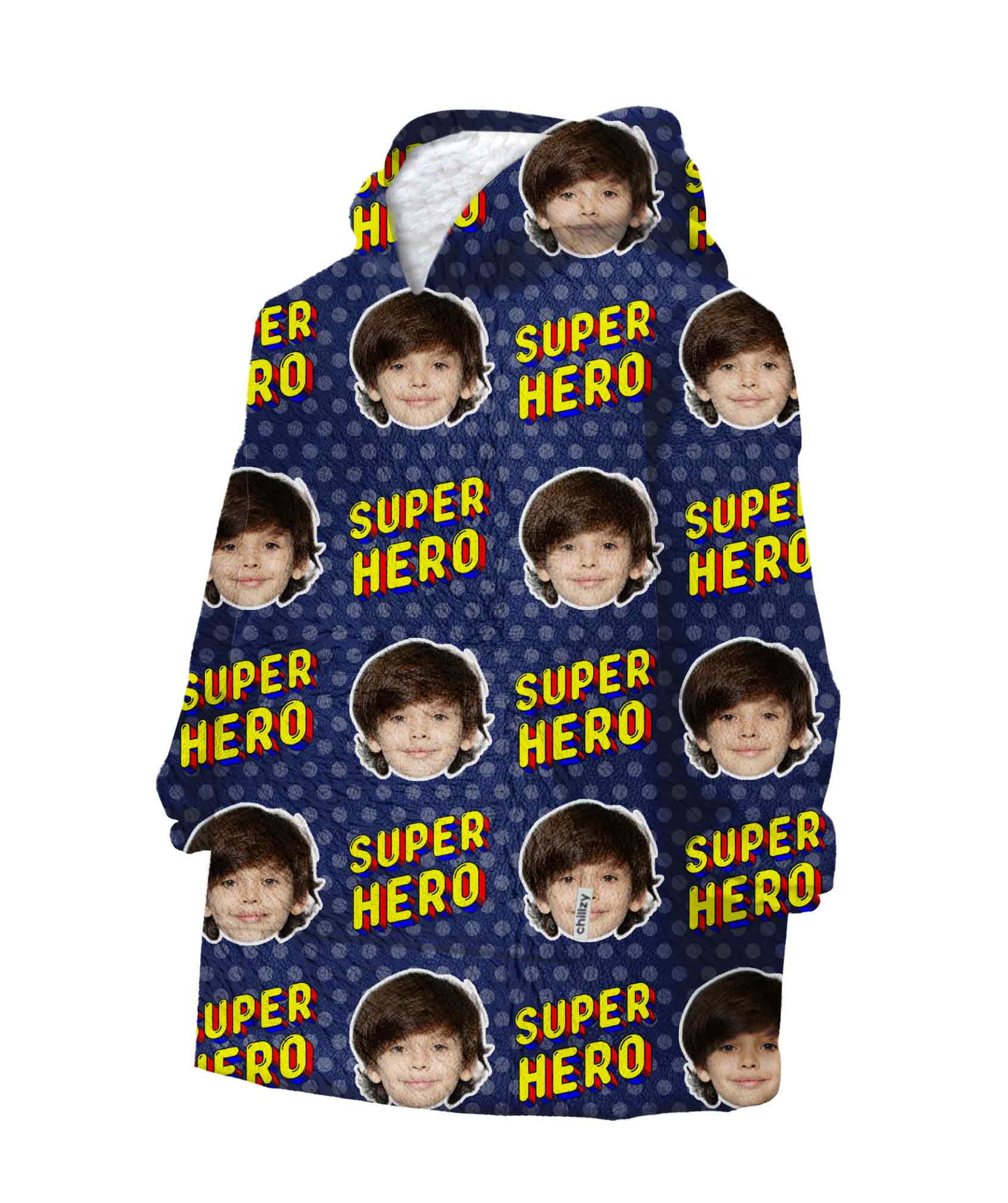 Super Hero Kids Hoodie Blanket