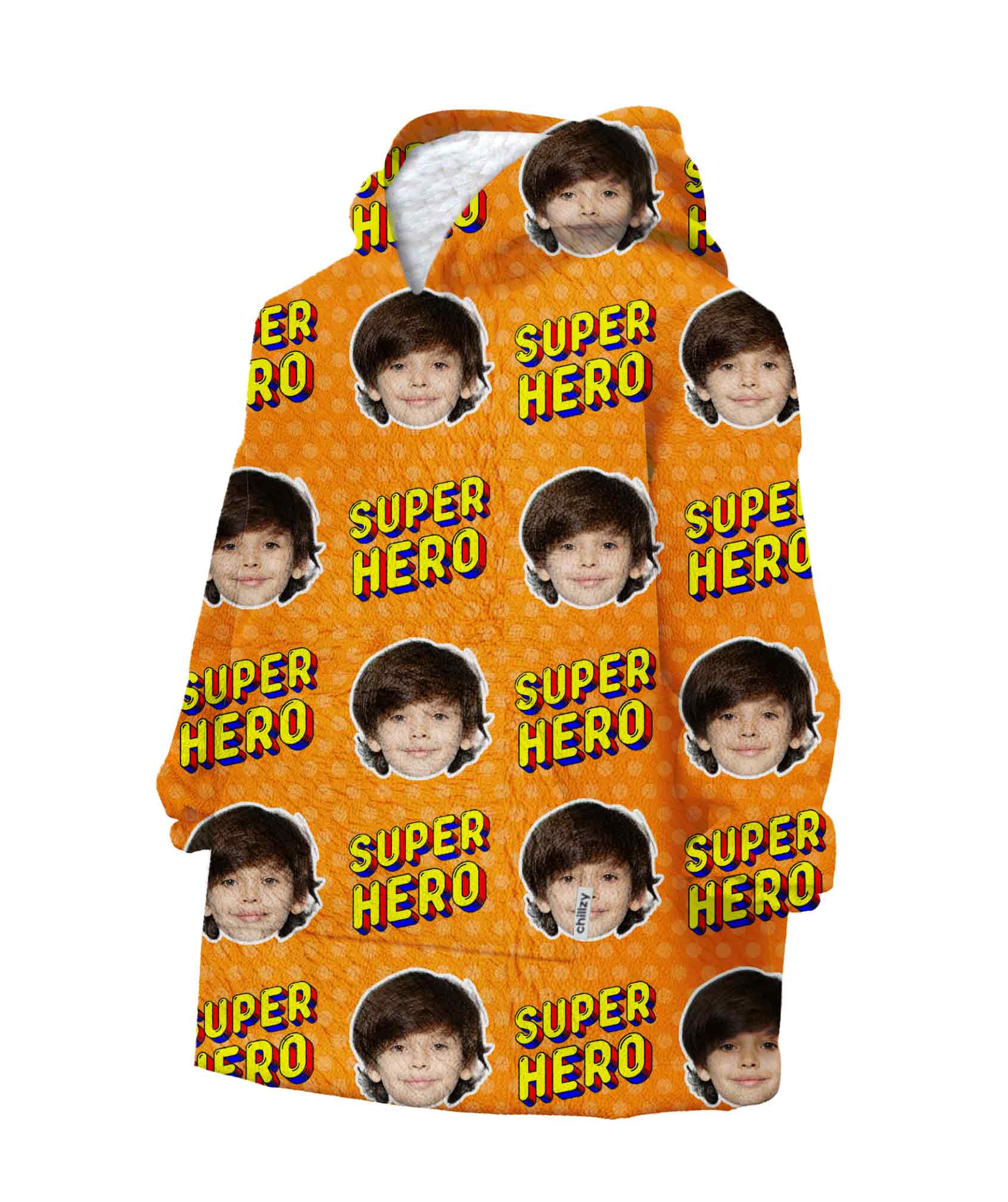 Super Hero Kids Hoodie Blanket