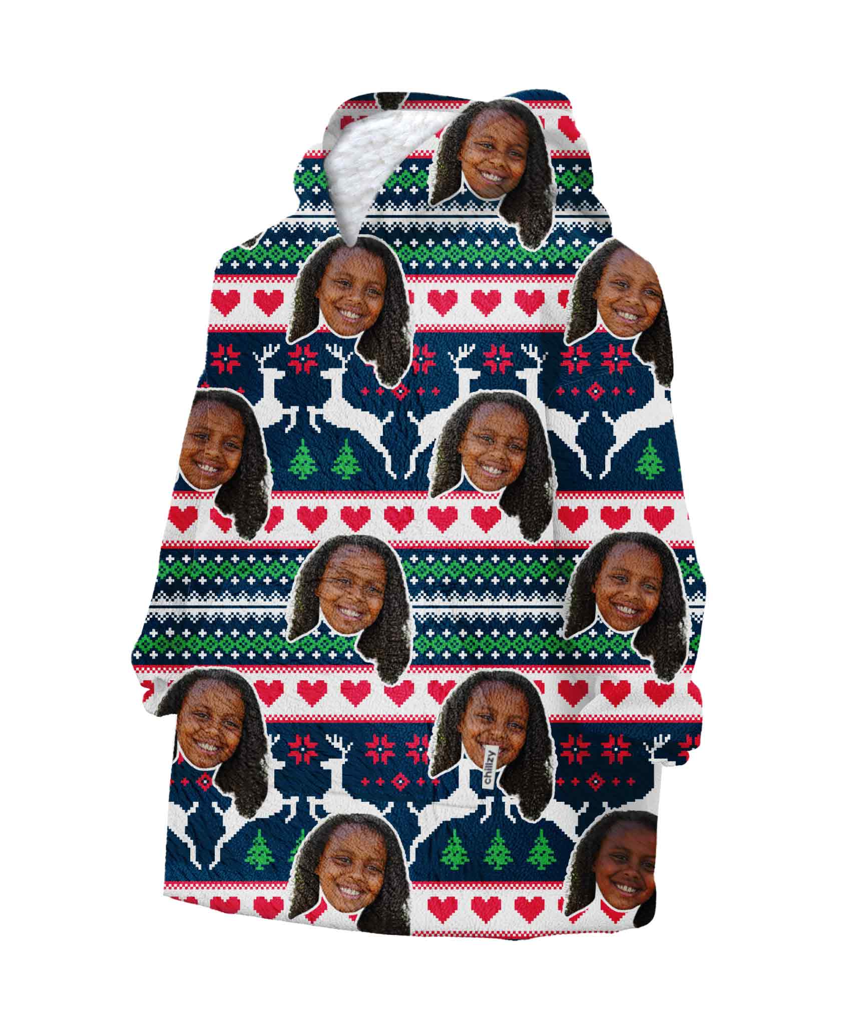 Xmas Chillzy Kids Hoodie Blanket