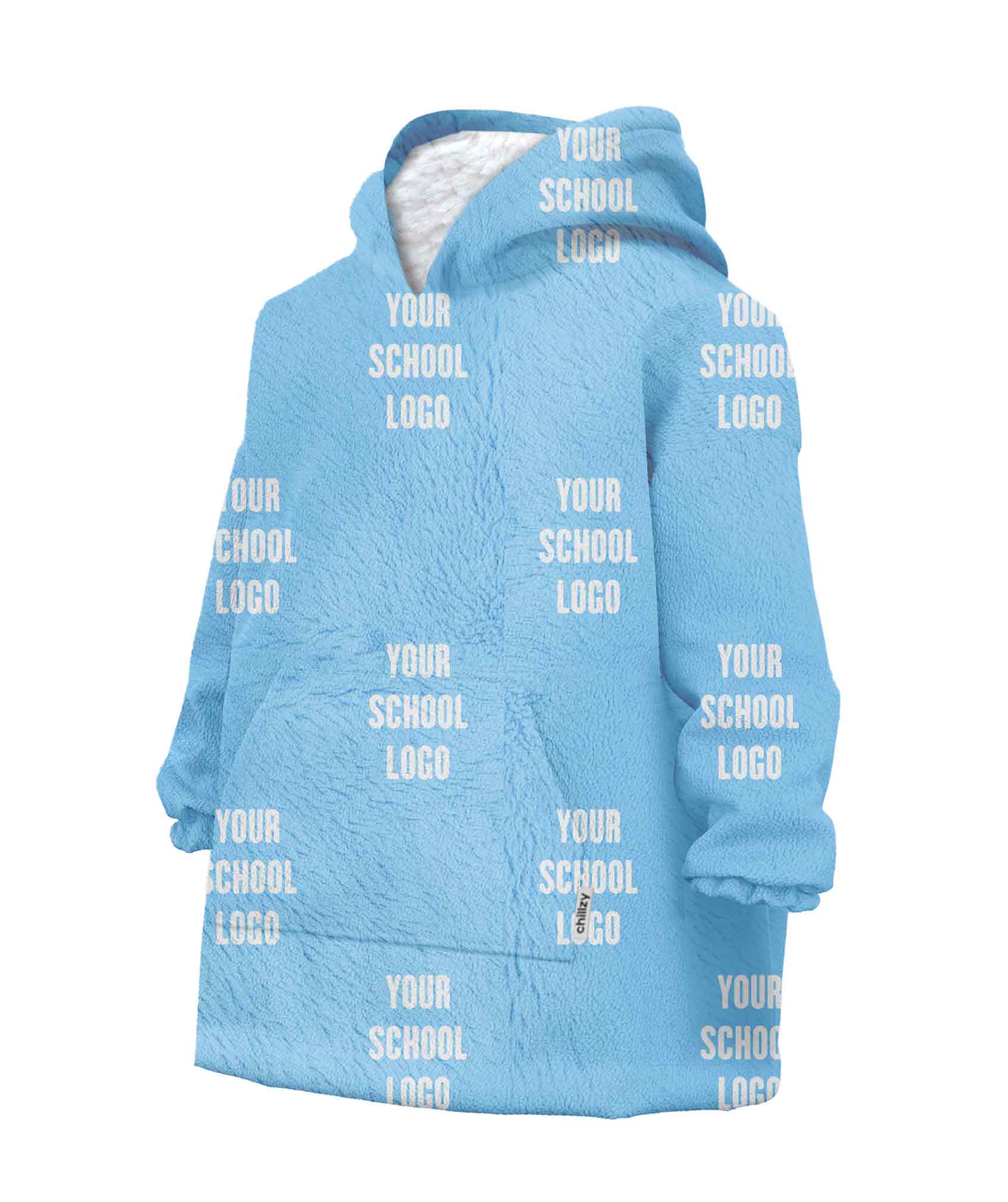 Your School Logo Chillzy Kids Hoodie Blanket
