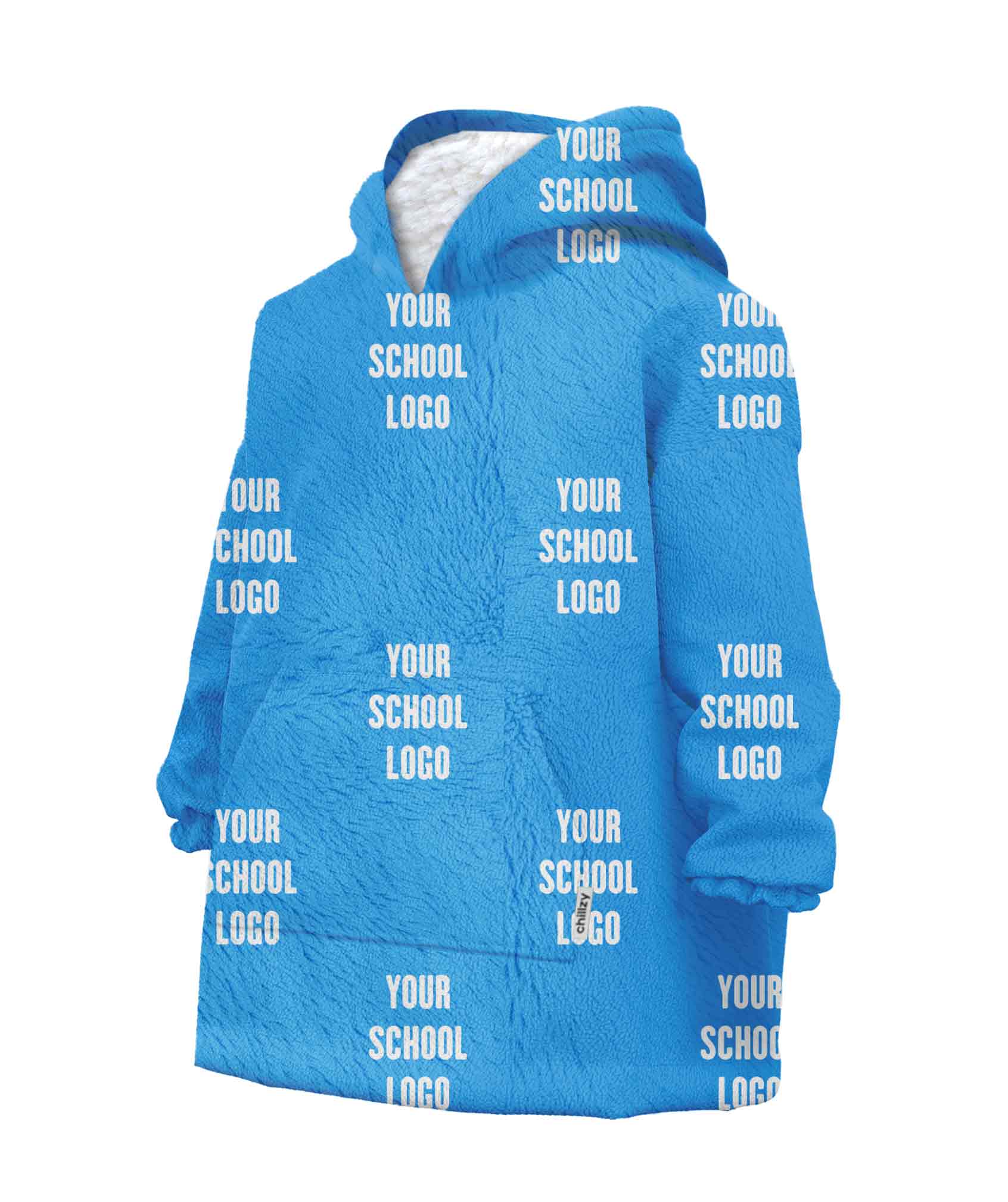 Your School Logo Chillzy Kids Hoodie Blanket
