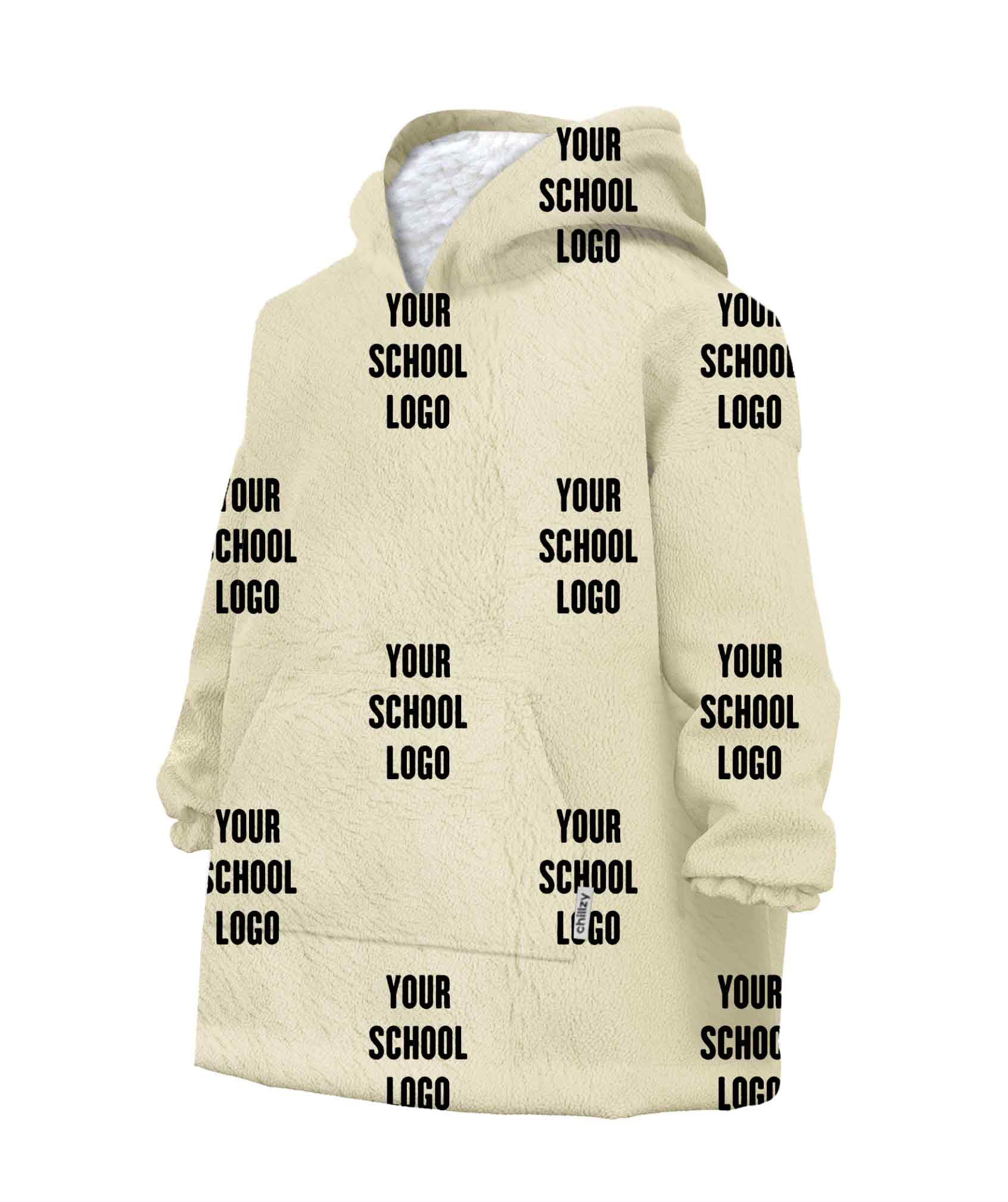 Your School Logo Chillzy Kids Hoodie Blanket