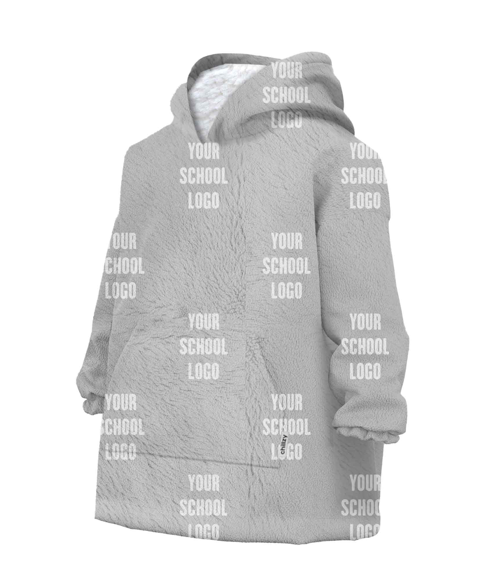 Your School Logo Chillzy Kids Hoodie Blanket
