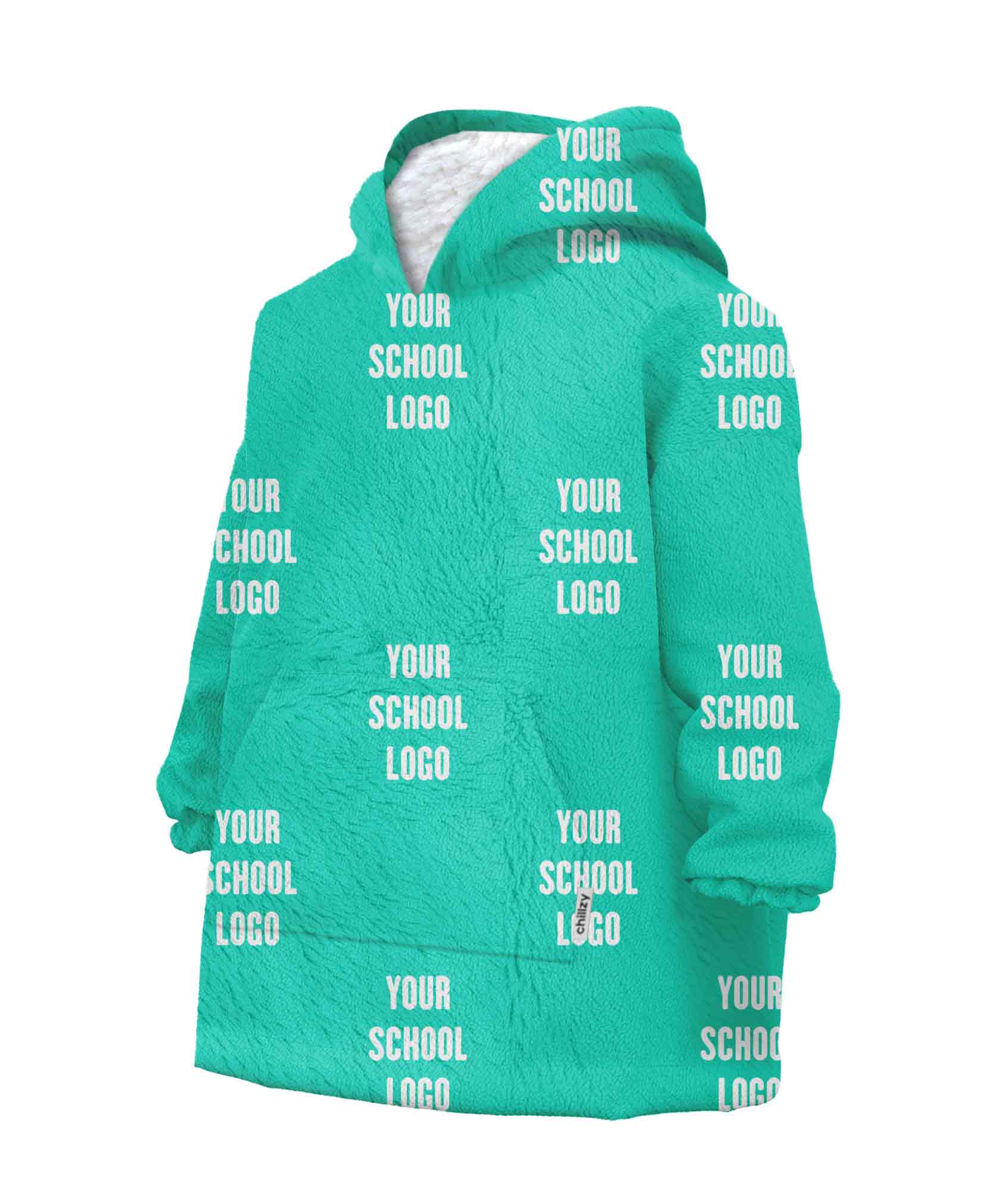 Your School Logo Chillzy Kids Hoodie Blanket