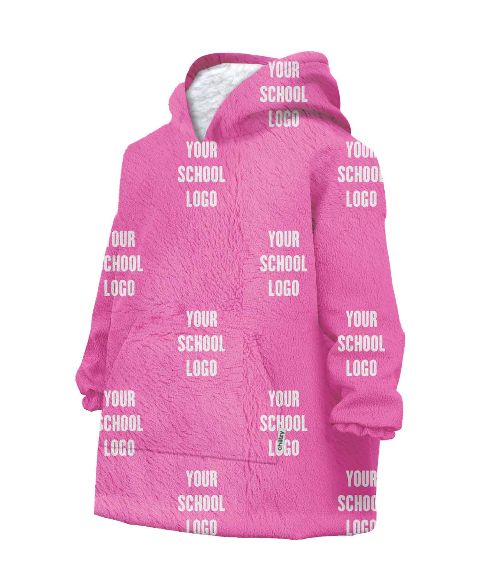 Your School Logo Chillzy Kids Hoodie Blanket