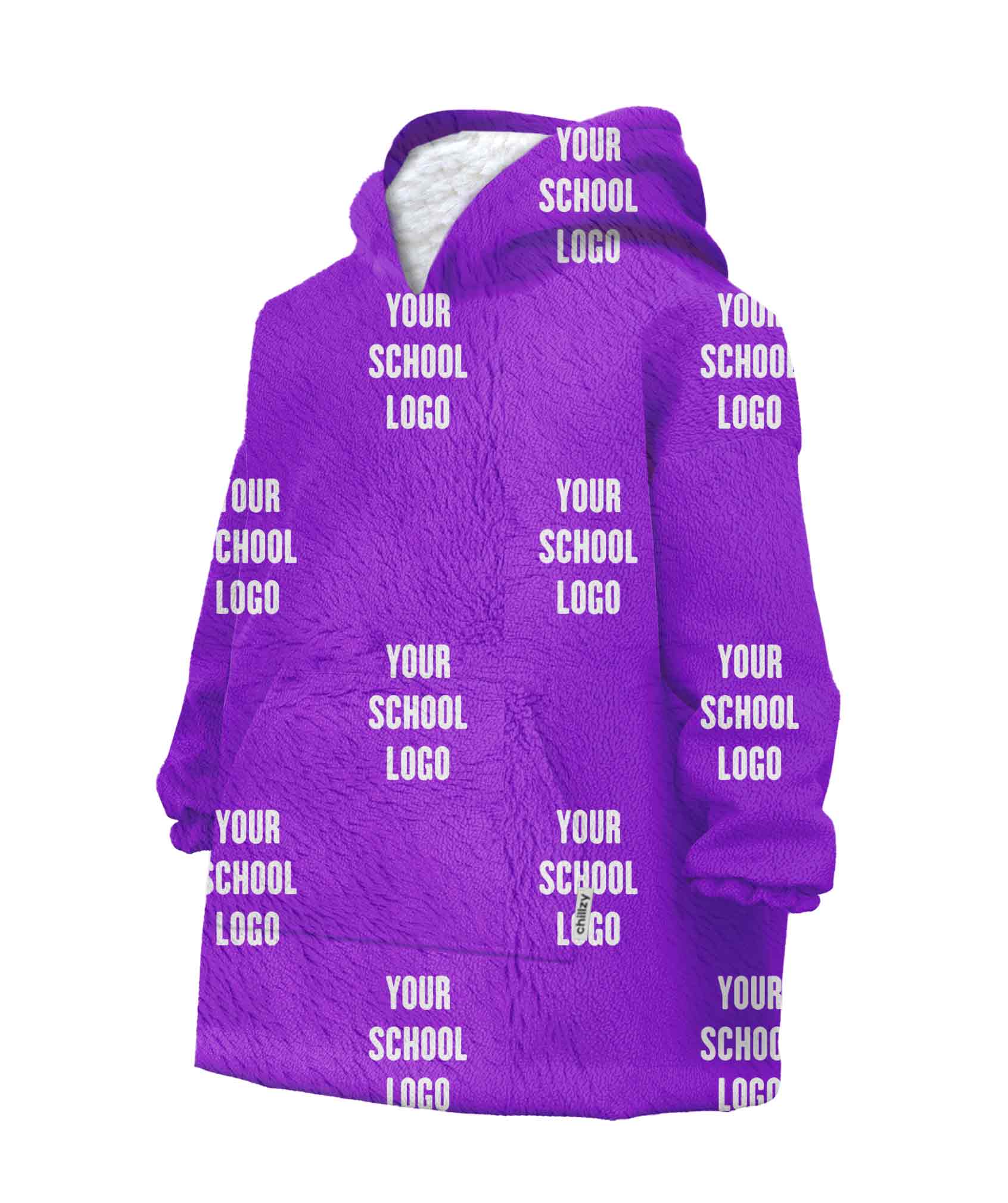 Your School Logo Chillzy Kids Hoodie Blanket