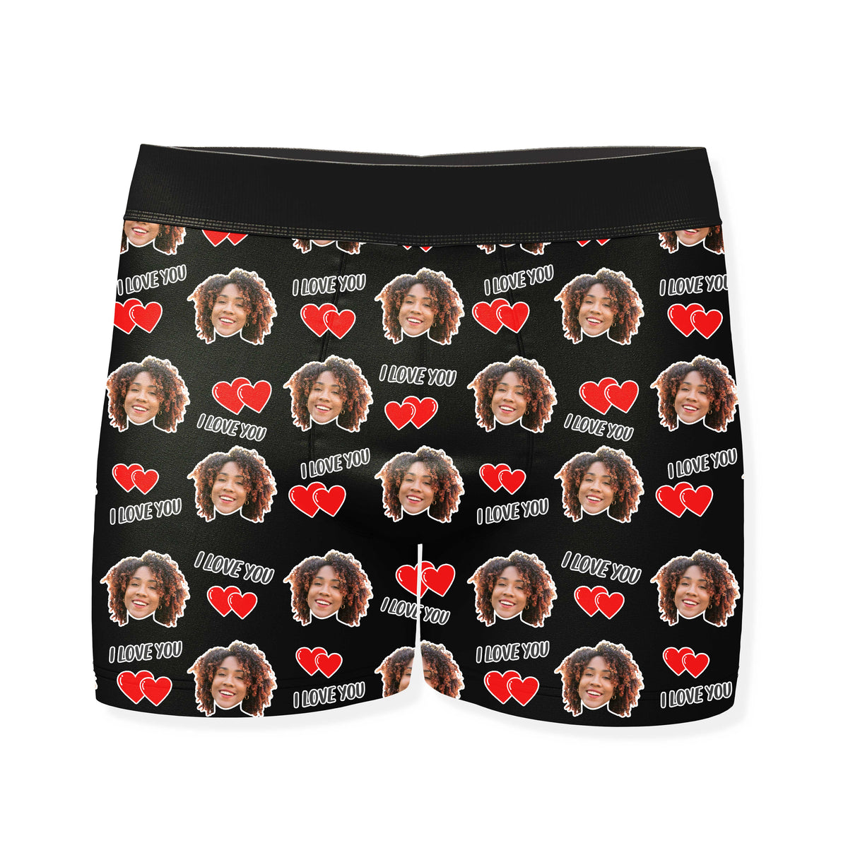 I Love You Custom Face Boxers