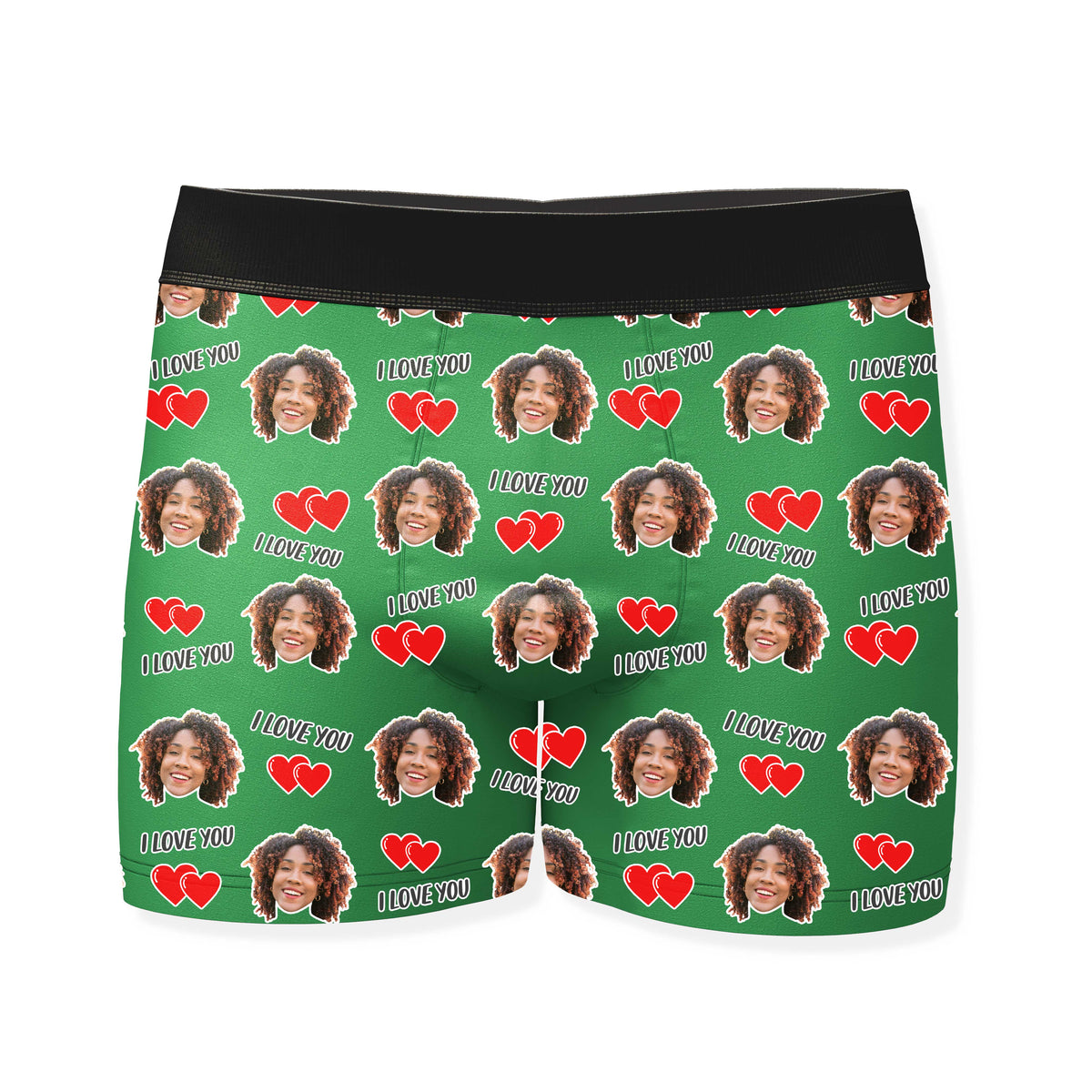 I Love You Custom Face Boxers