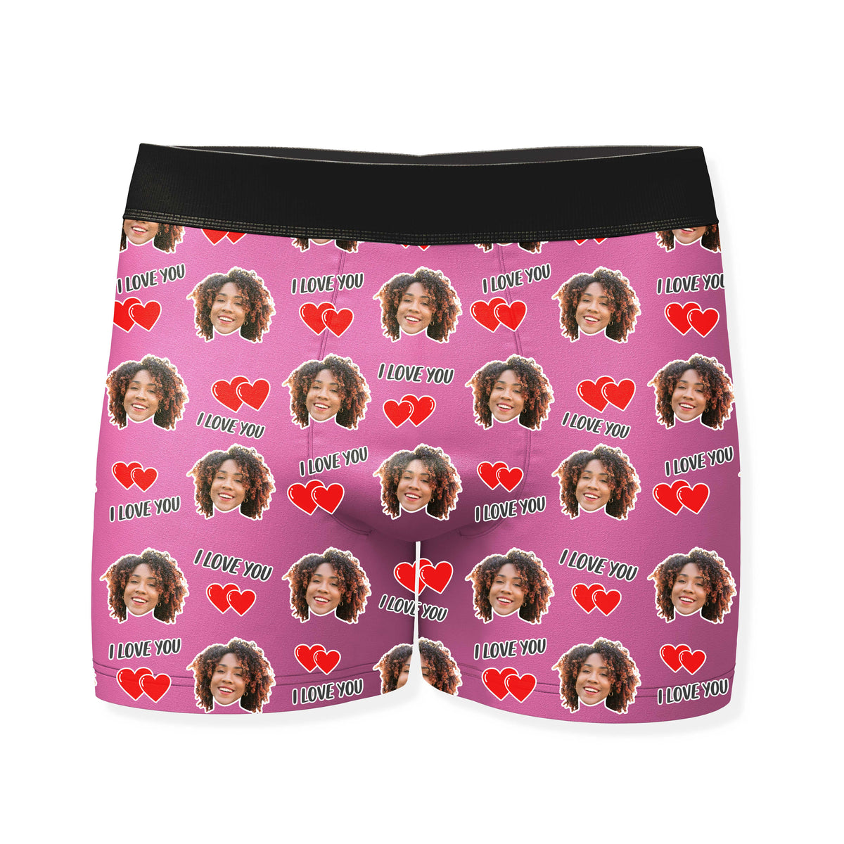 I Love You Custom Face Boxers