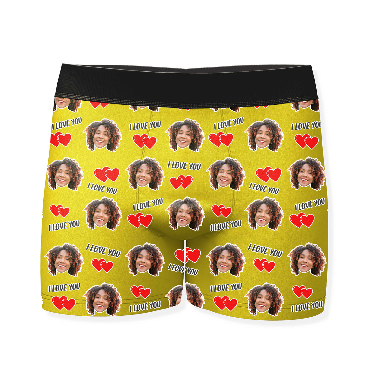 I Love You Custom Face Boxers