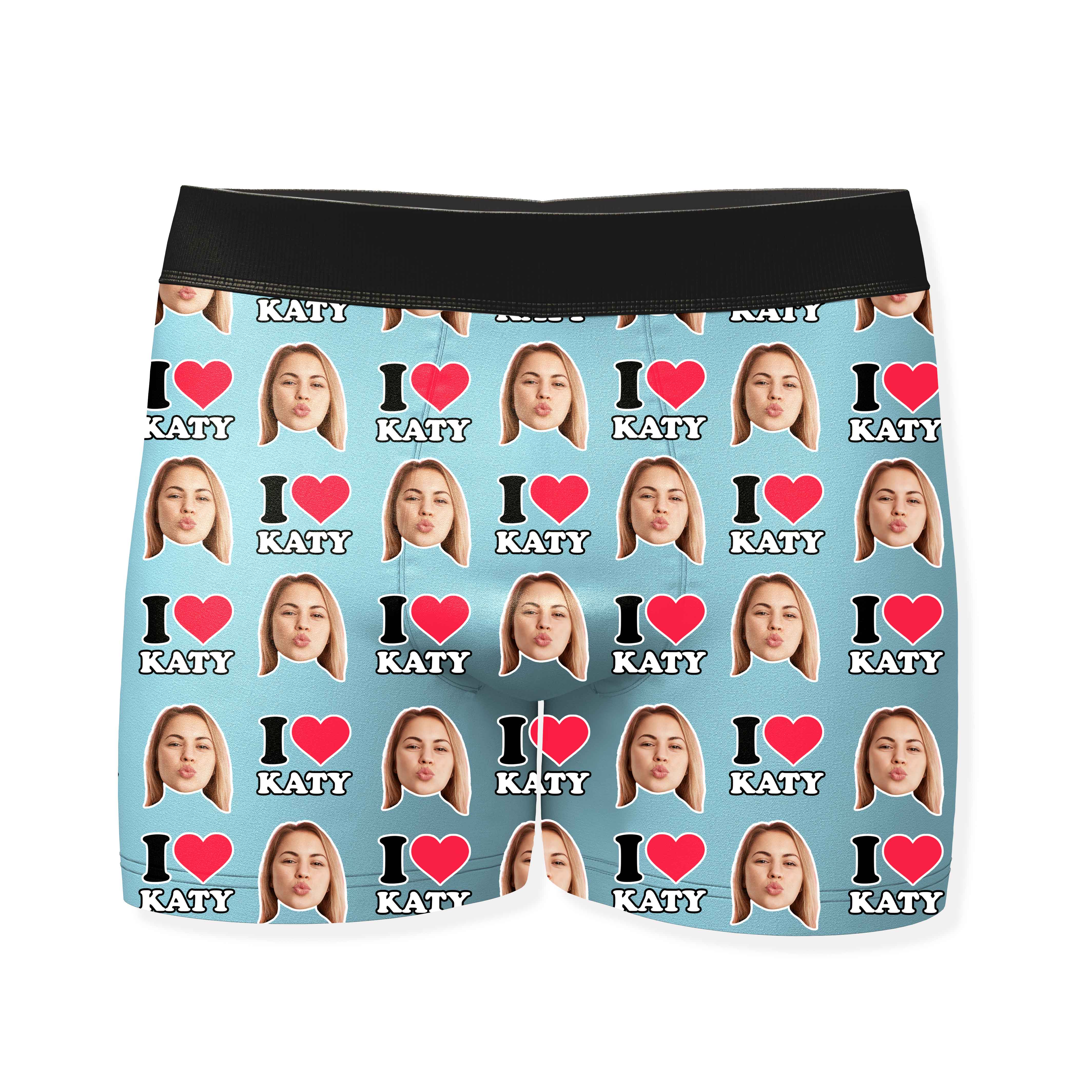 I Heart Name Boxers Personalised With Your Face