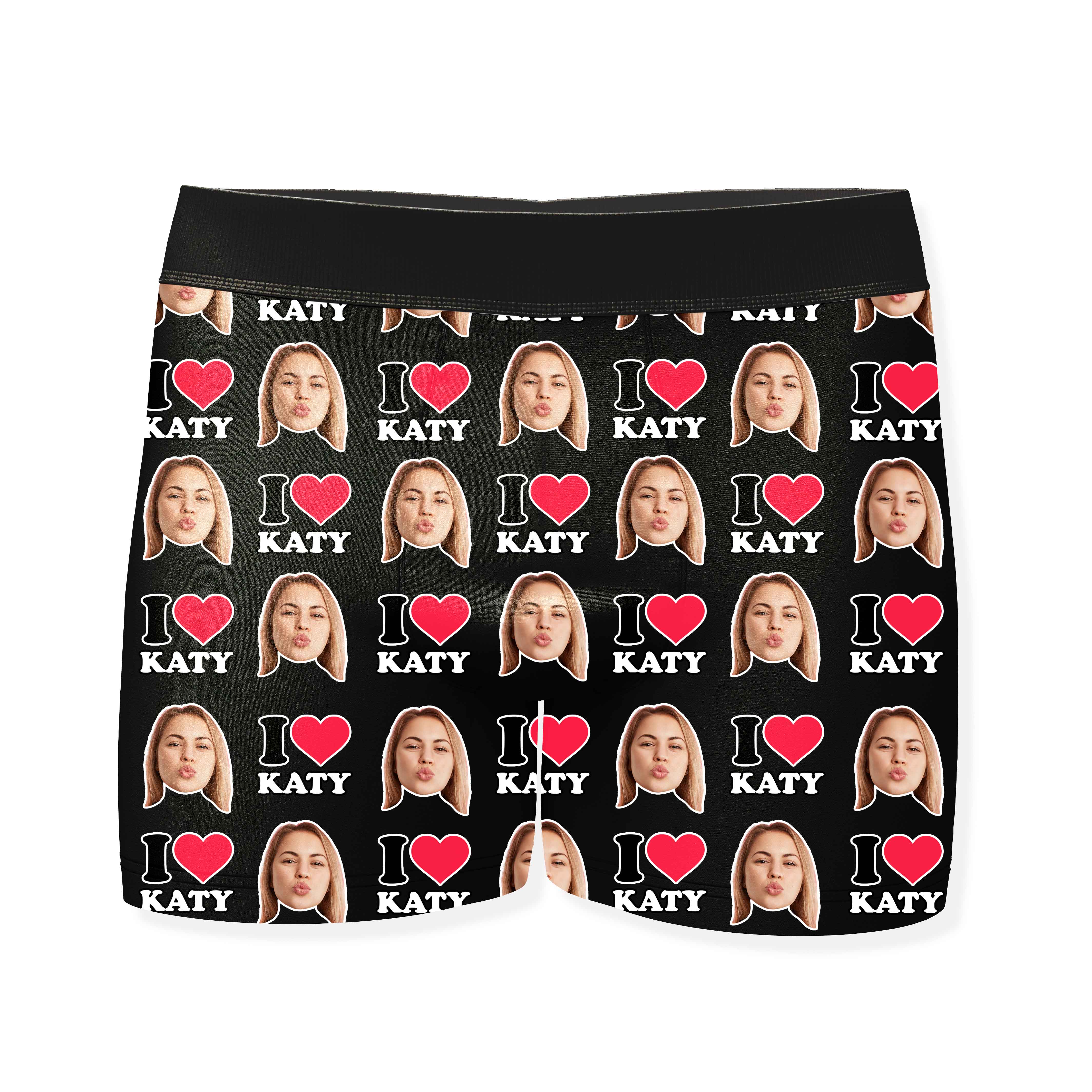 I Heart Name Boxers Personalised With Your Face