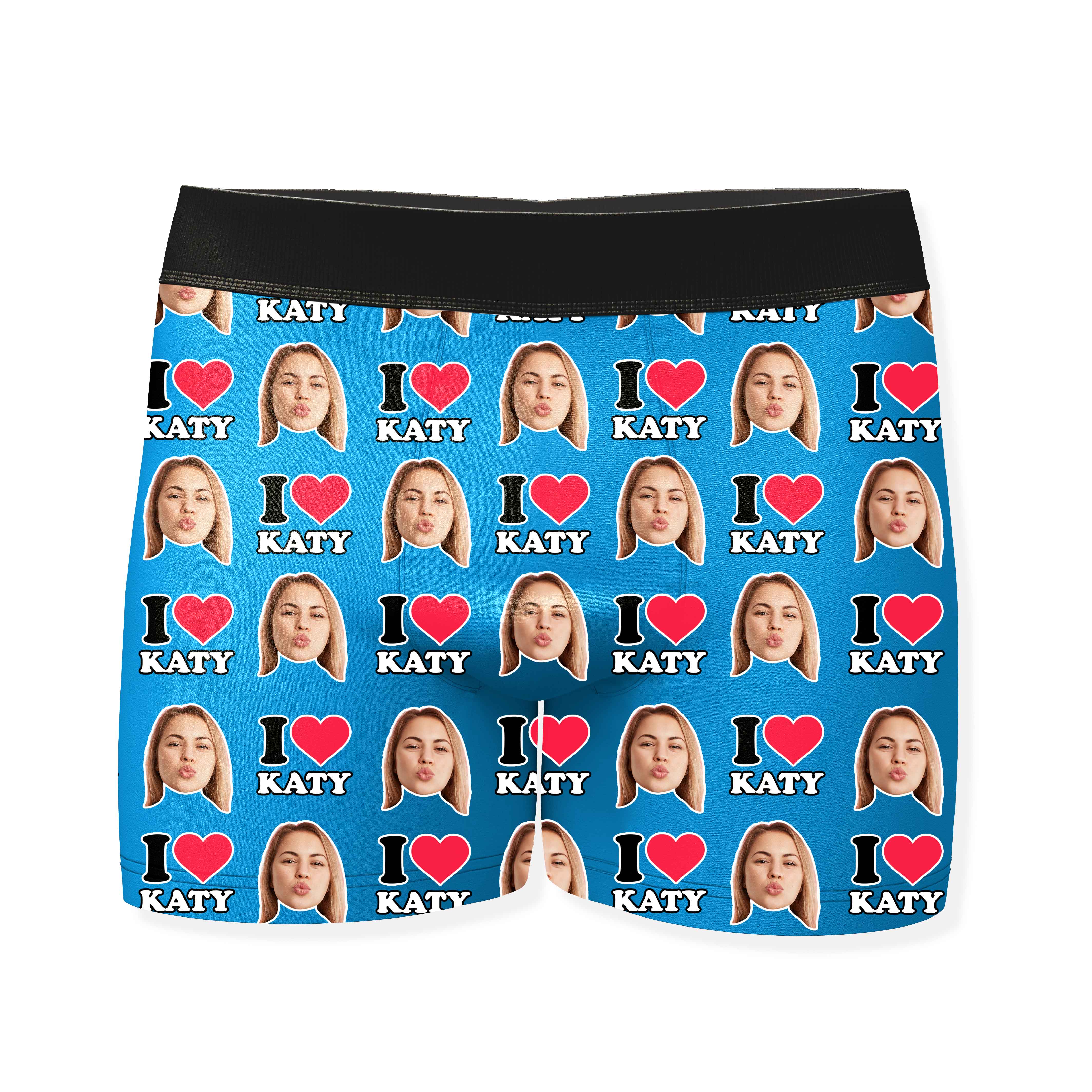 I Heart Name Boxers Personalised With Your Face