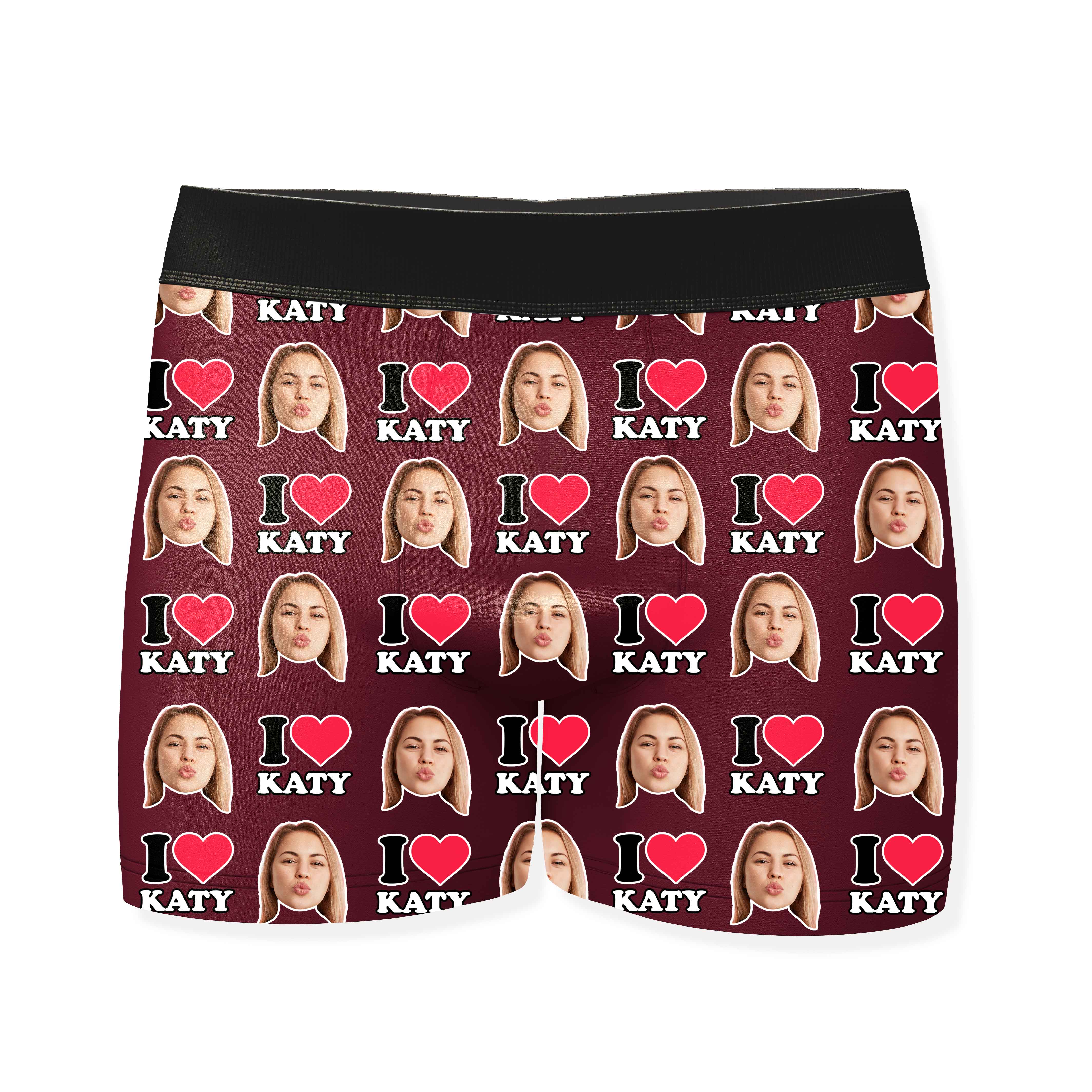 I Heart Name Boxers Personalised With Your Face