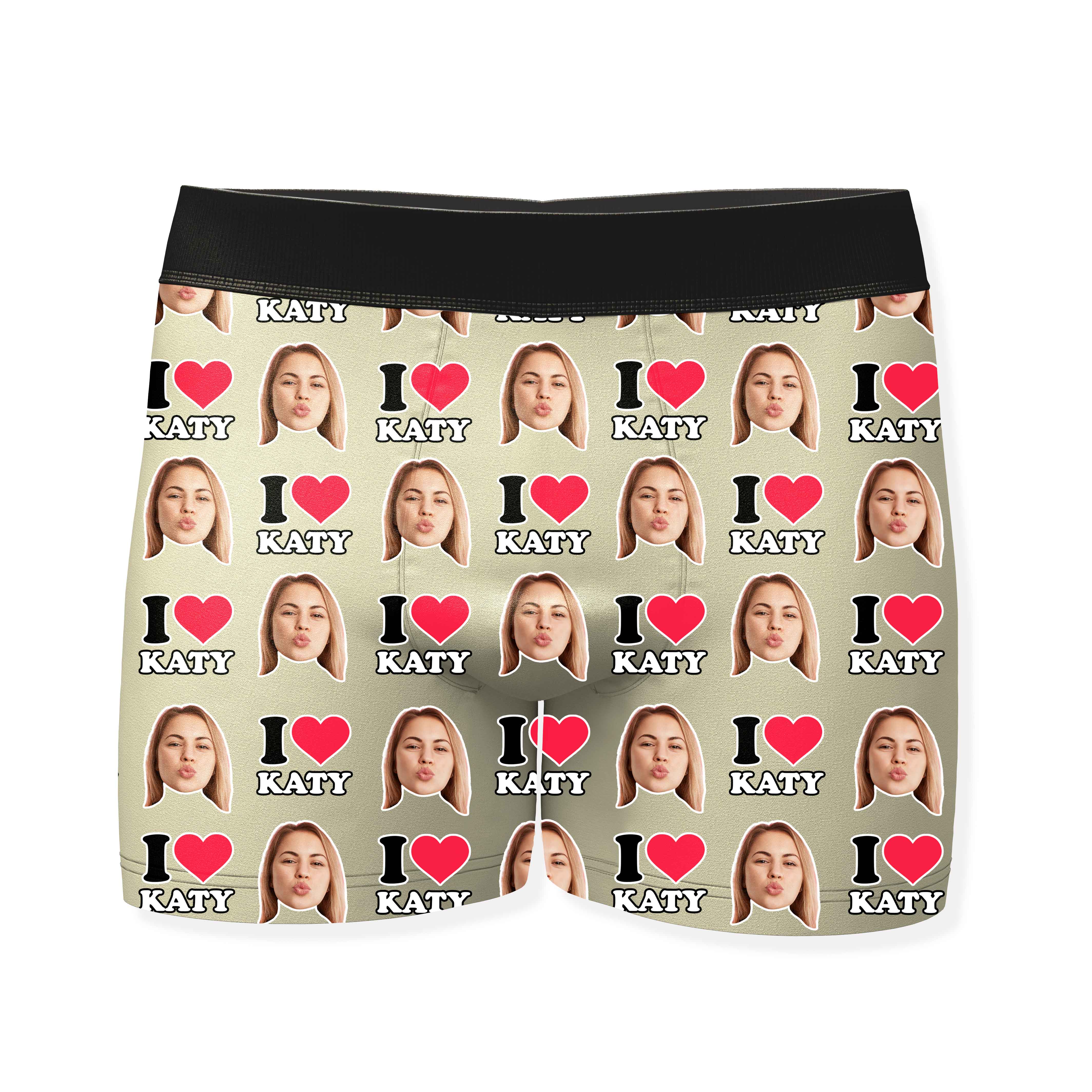 I Heart Name Boxers Personalised With Your Face