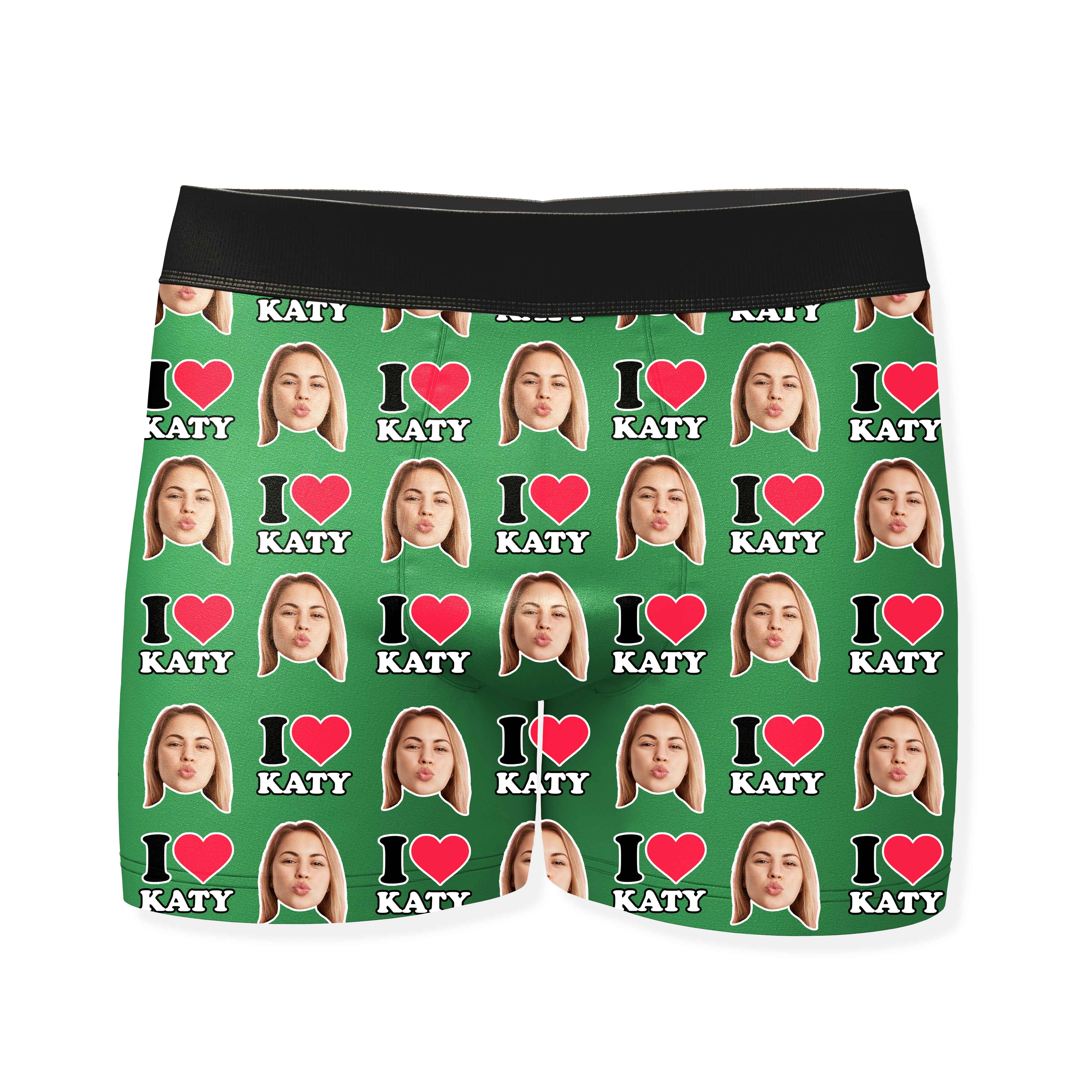 I Heart Name Boxers Personalised With Your Face