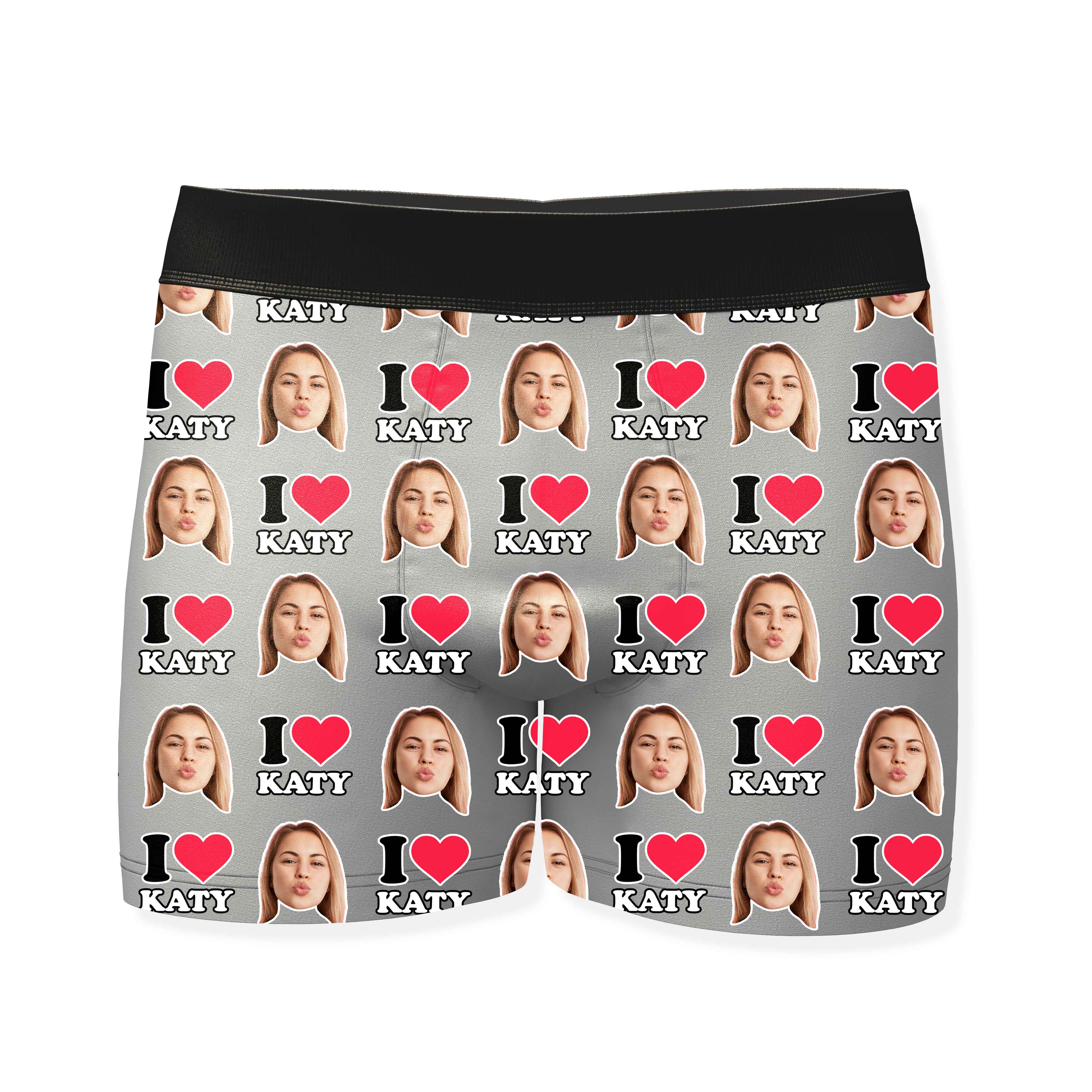 I Heart Name Boxers Personalised With Your Face