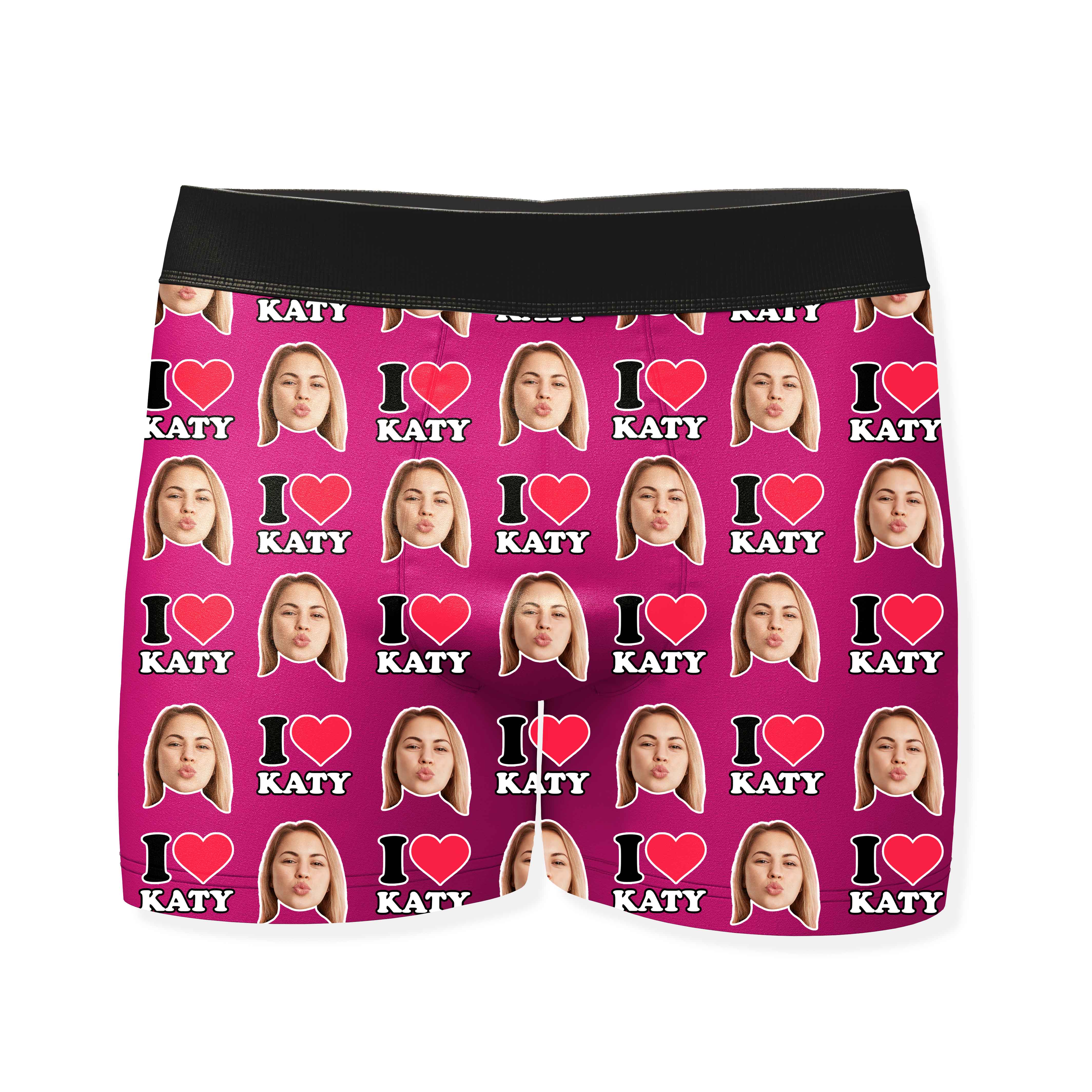 I Heart Name Boxers Personalised With Your Face