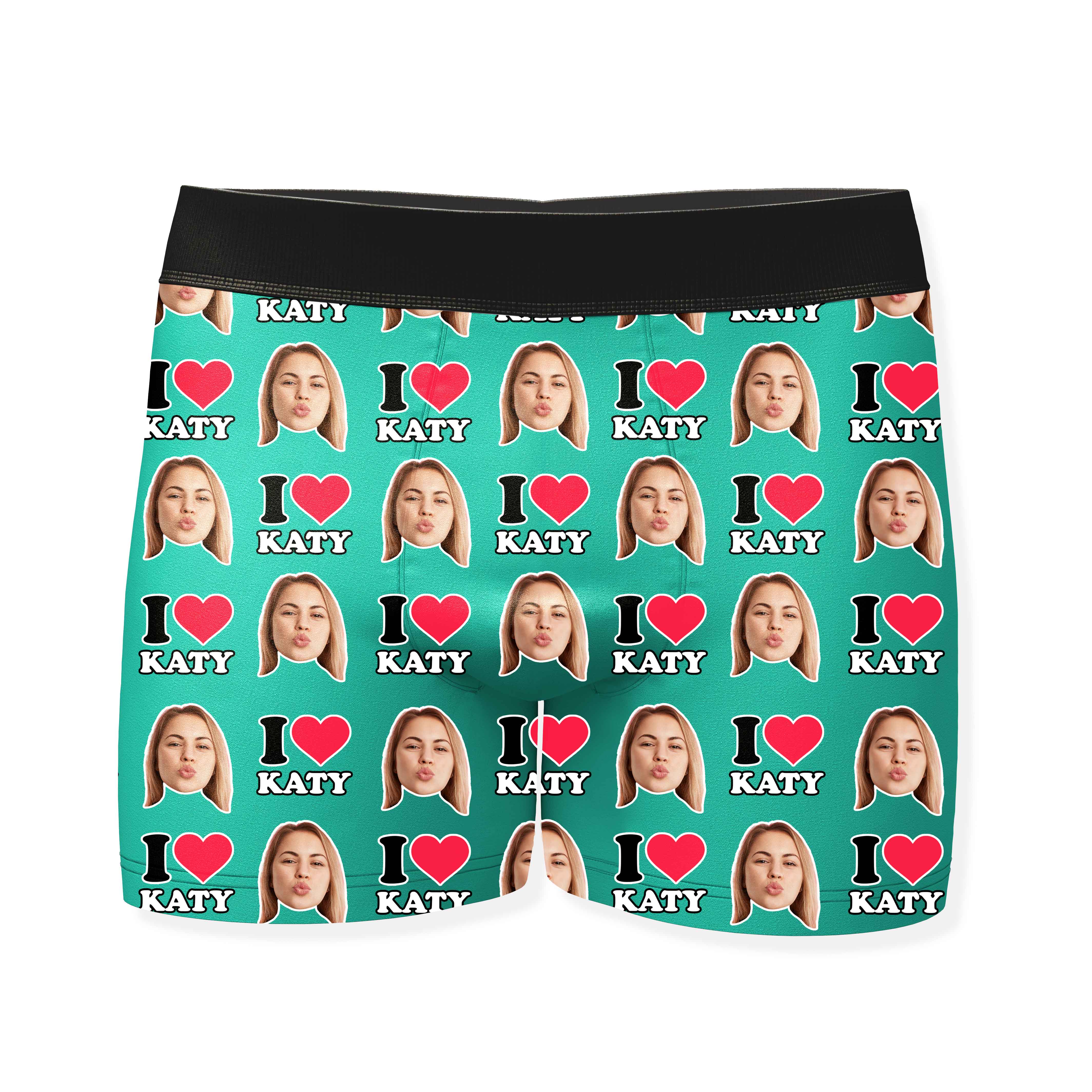 I Heart Name Boxers Personalised With Your Face